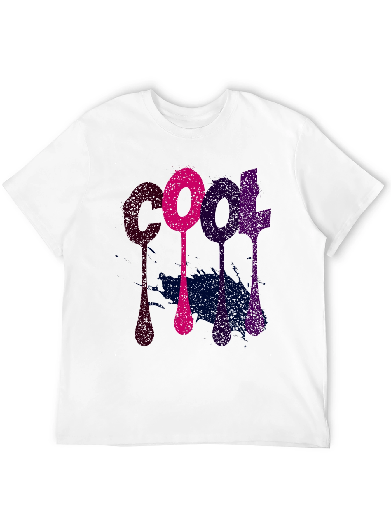 Cool Graphic Tee - Mens Black Cotton T-Shirt