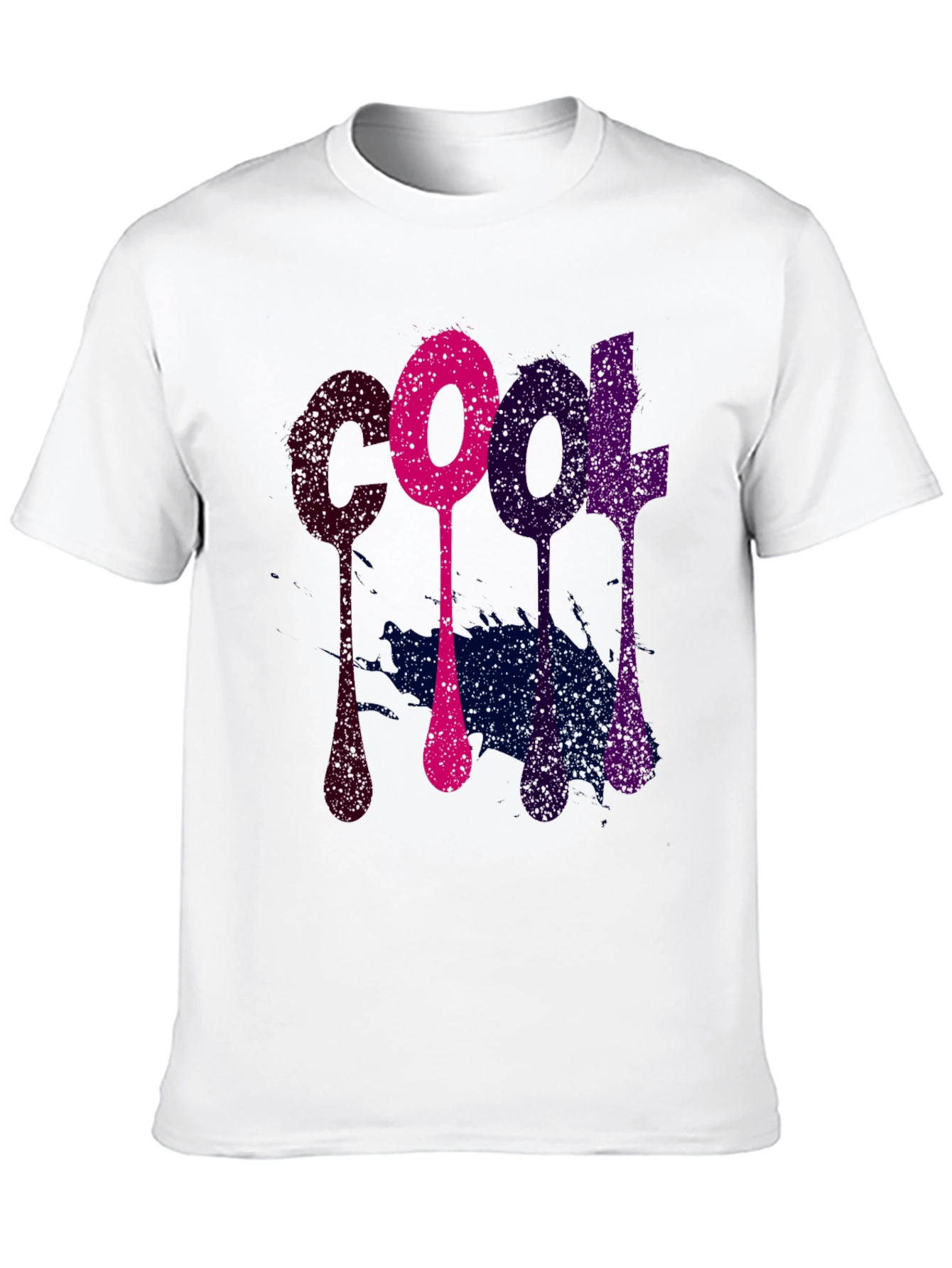 Cool Graphic Tee - Mens Black Cotton T-Shirt