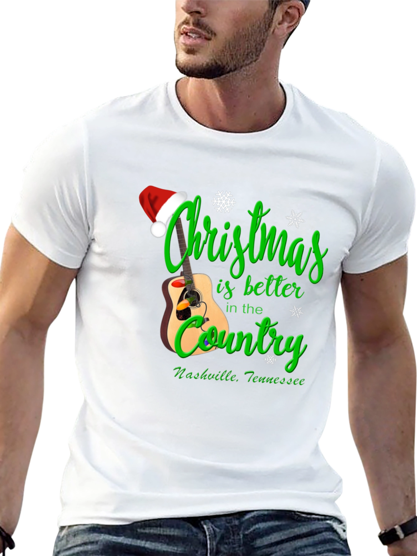 Christmas Country Guitar T-Shirt