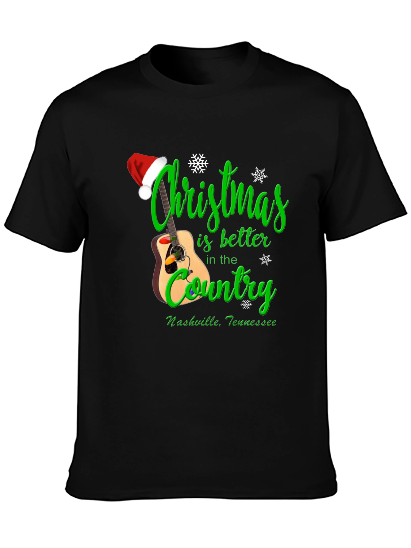 Christmas Country Guitar T-Shirt