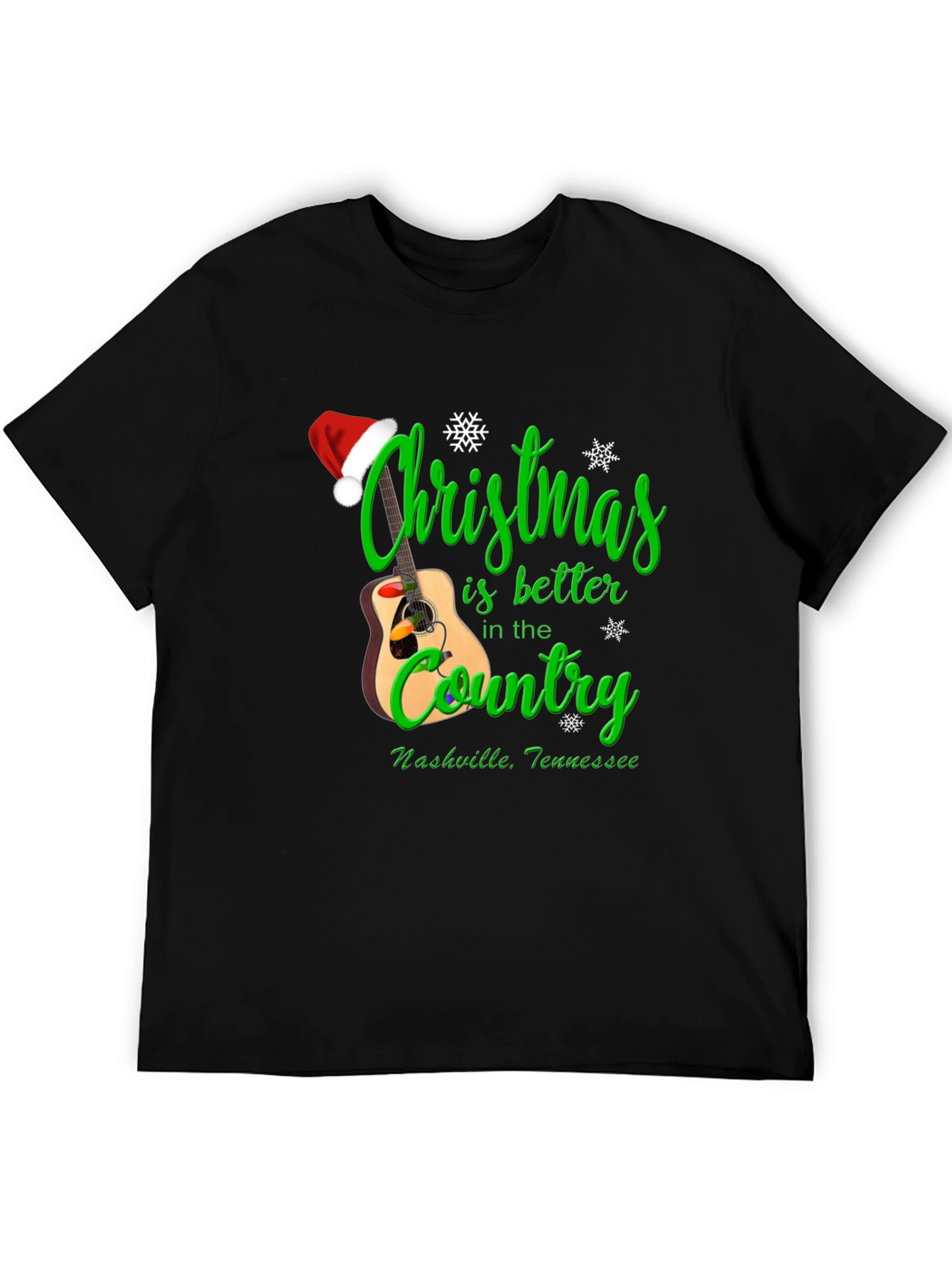 Christmas Country Guitar T-Shirt