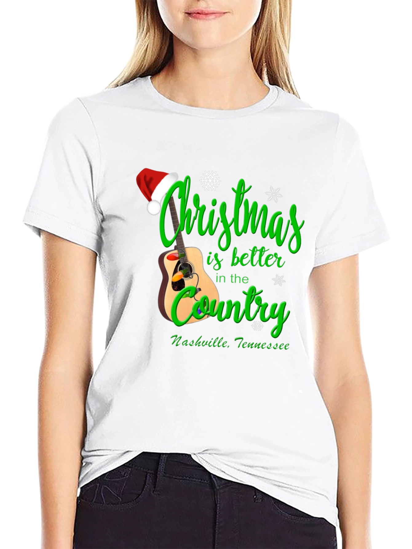 Christmas Country Guitar T-Shirt