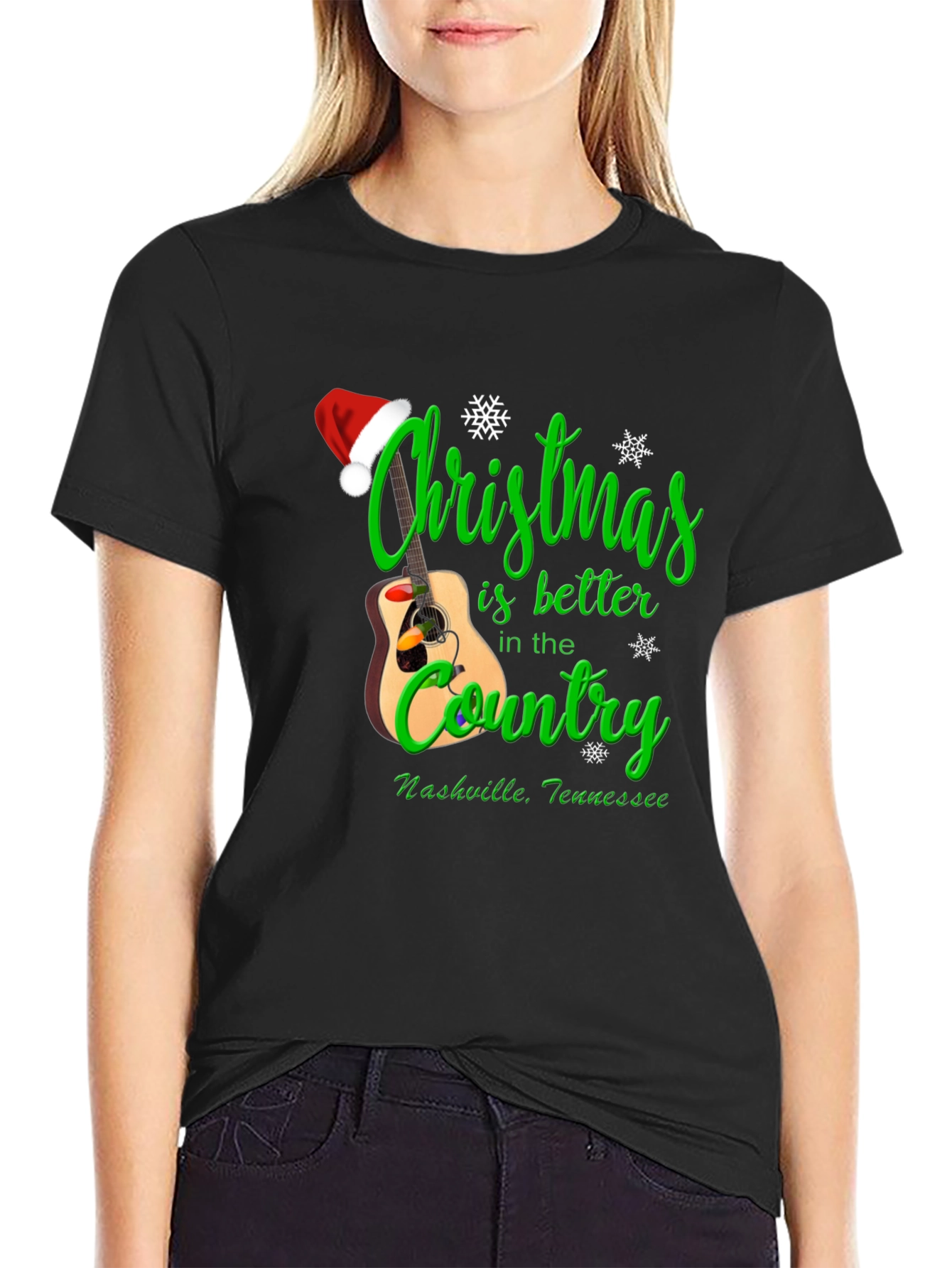 Christmas Country Guitar T-Shirt