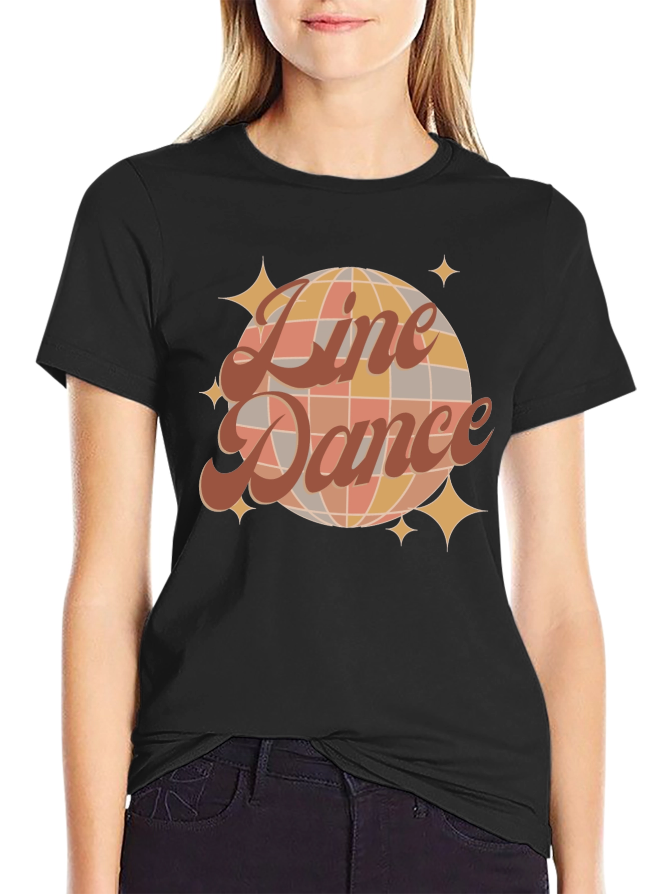 Retro Line Dance Graphic T-Shirt