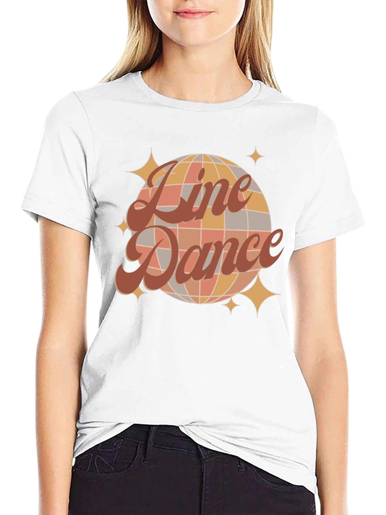 Retro Line Dance Graphic T-Shirt