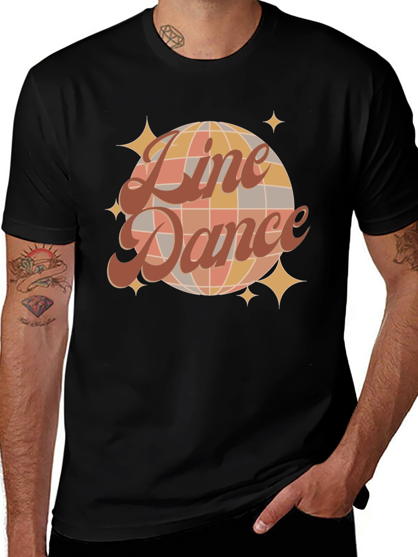 Retro Line Dance Graphic T-Shirt