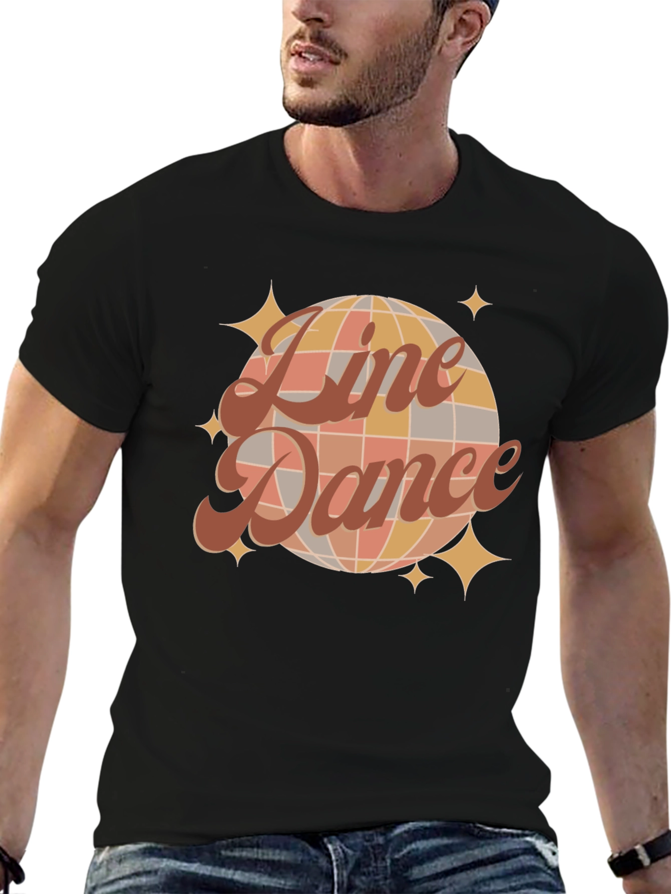 Retro Line Dance Graphic T-Shirt