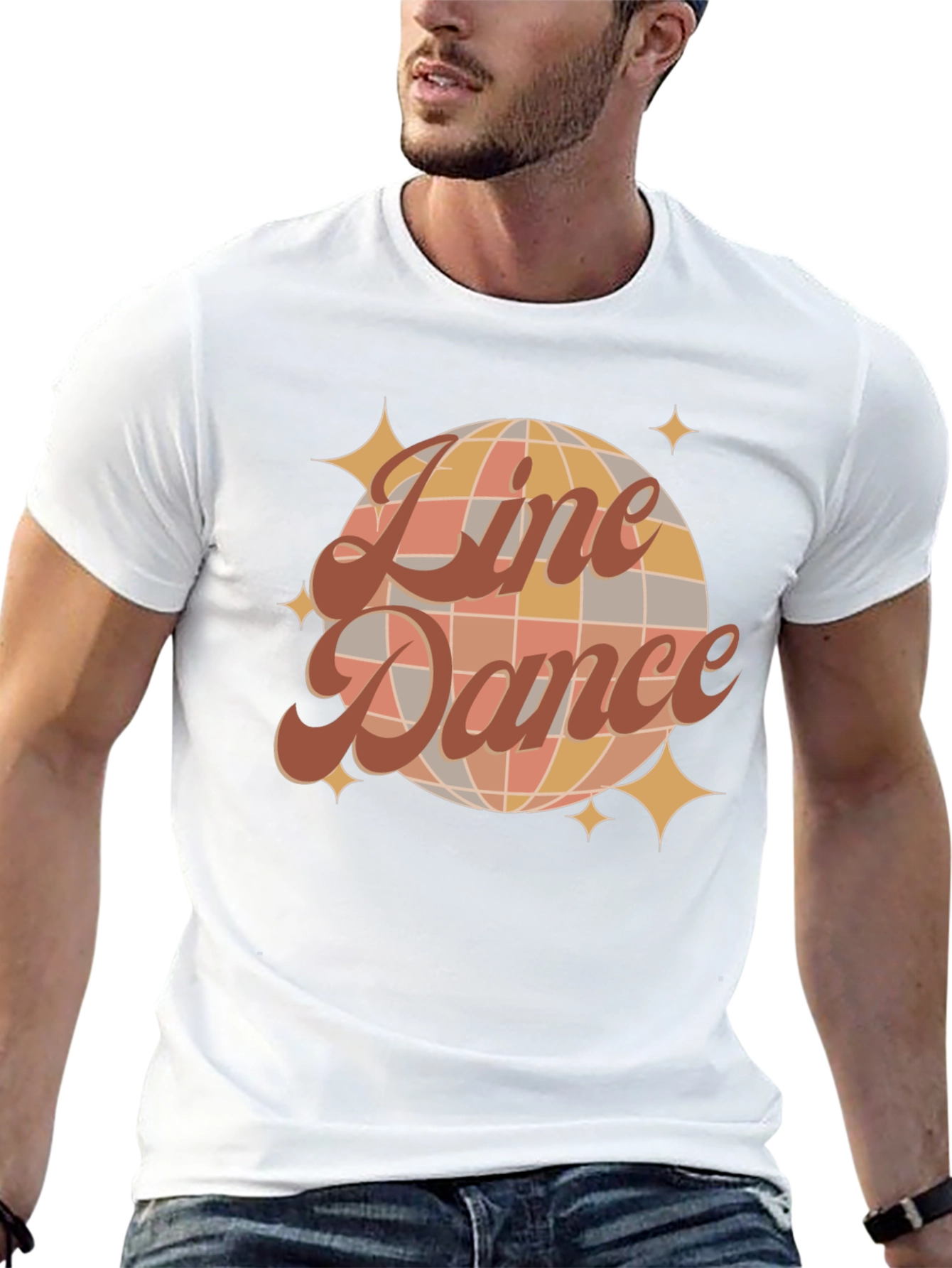 Retro Line Dance Graphic T-Shirt