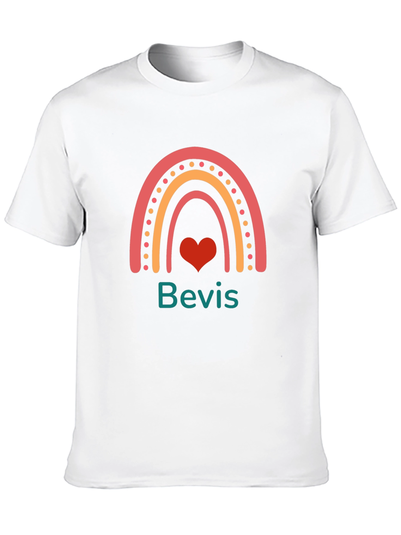 Rainbow Heart Bevis T-Shirt