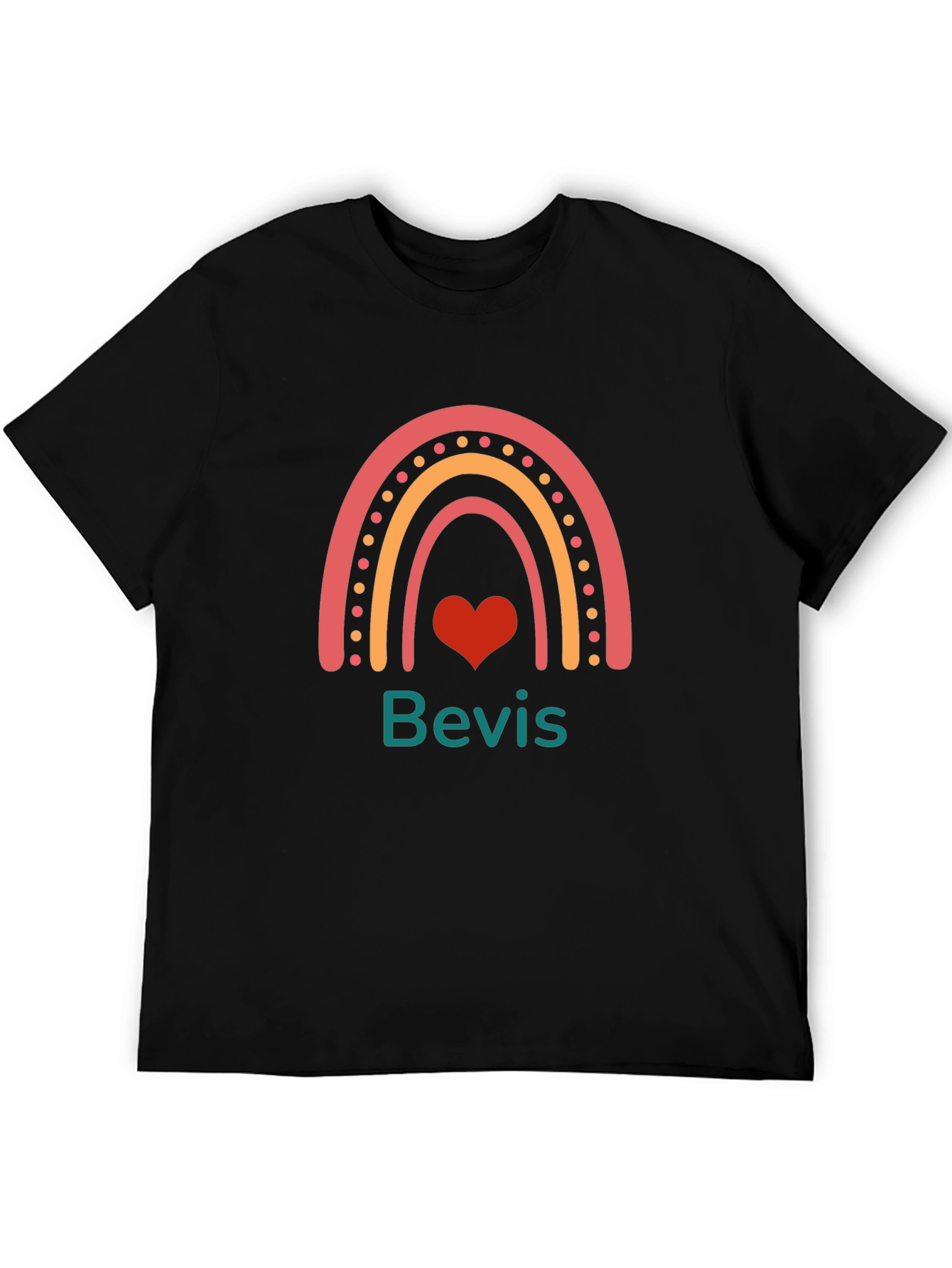 Rainbow Heart Bevis T-Shirt