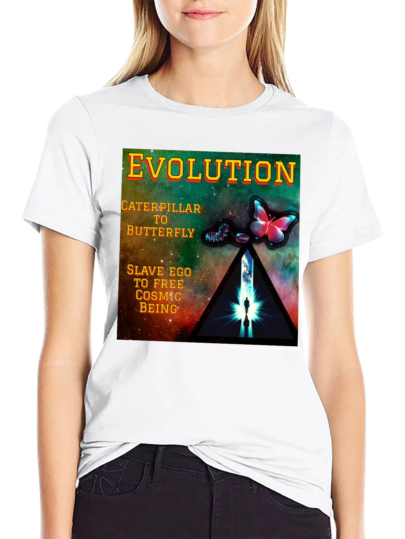 Evolution Graphic T-Shirt - Caterpillar to Butterfly