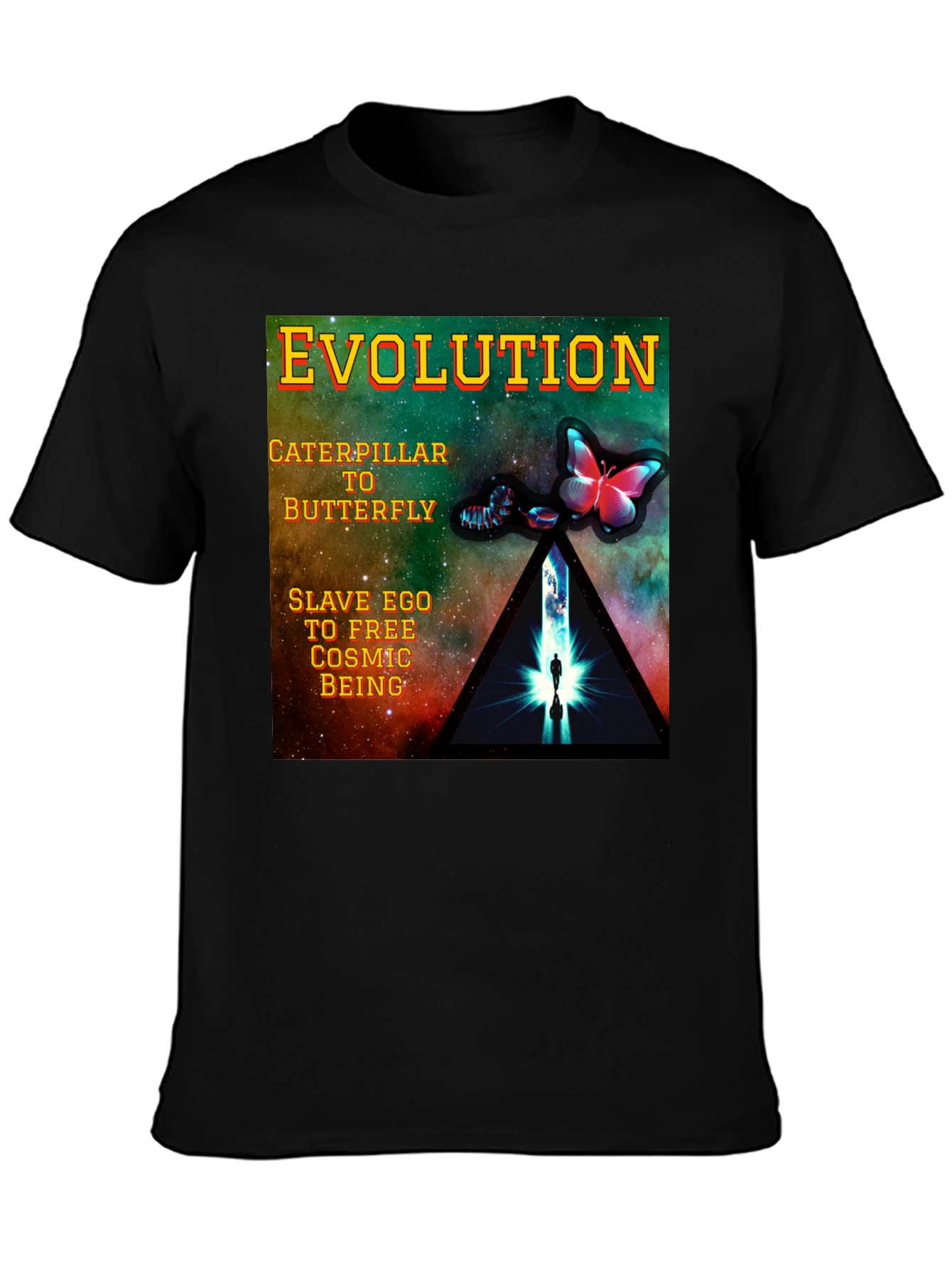 Evolution Graphic T-Shirt - Caterpillar to Butterfly