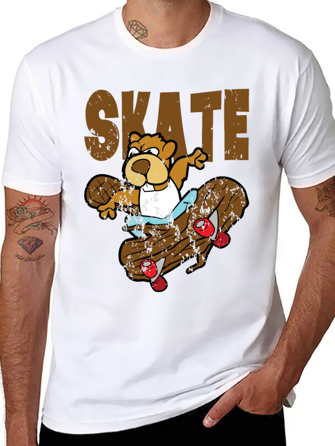 Skateboarding Beaver T-Shirt
