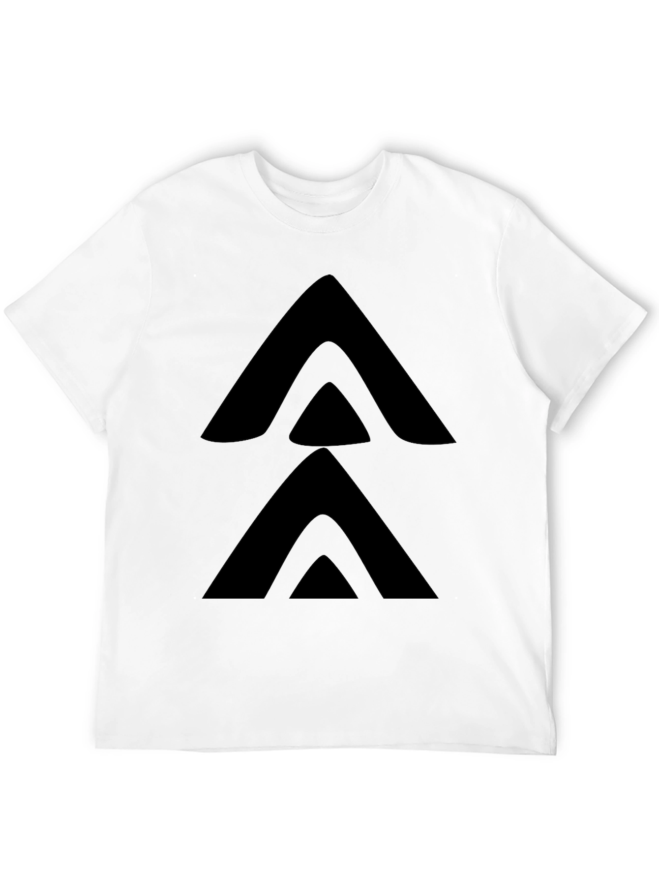 Minimalist Arrow Stack Black T-Shirt