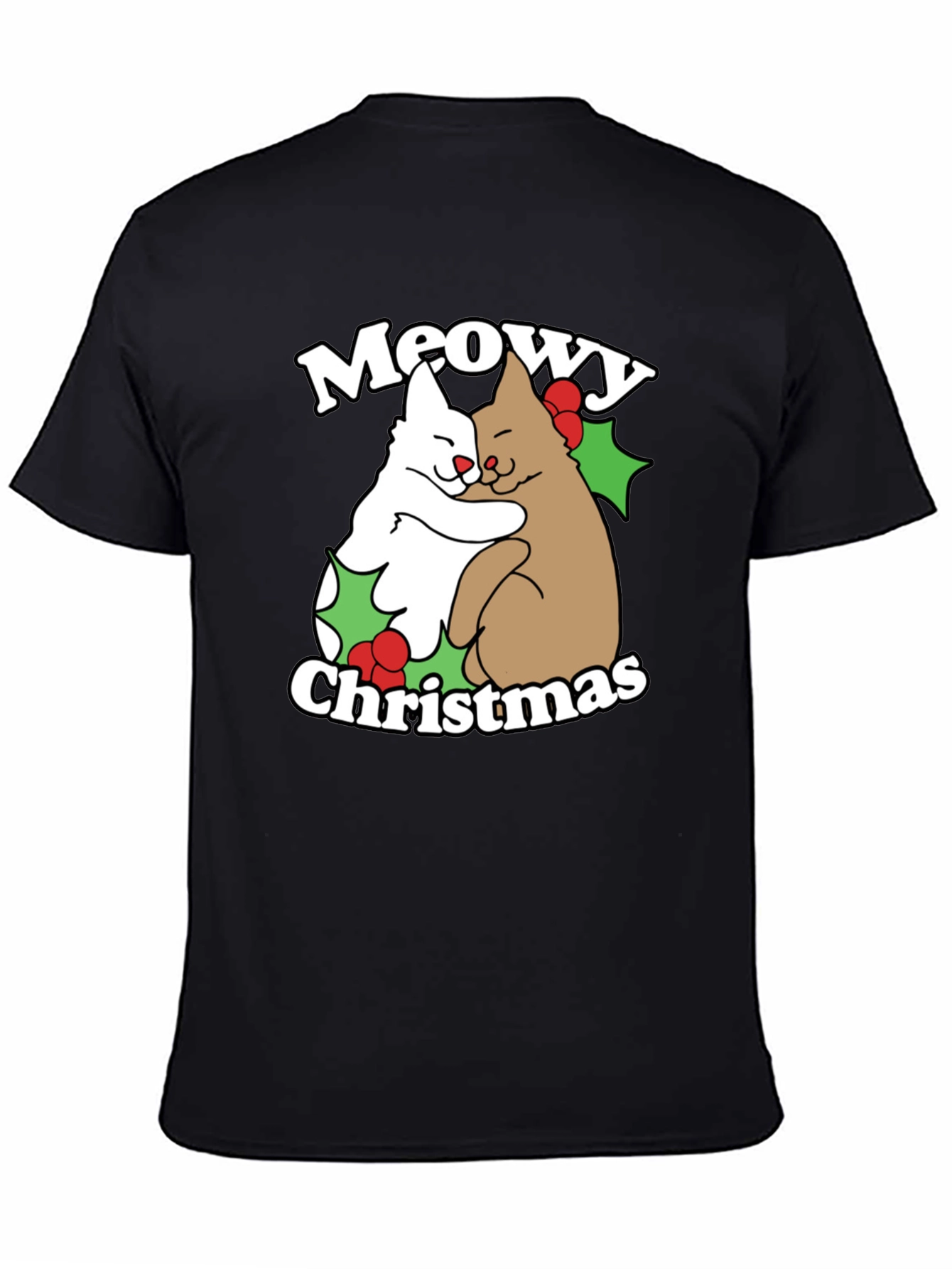 Meowy Christmas Cats T-Shirt Holiday Tee