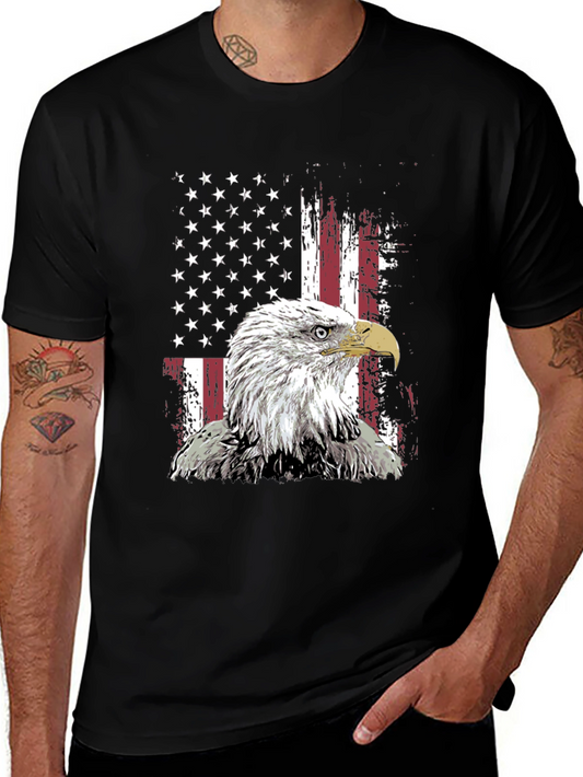 American Eagle Flag Graphic Tee - Patriotic Style