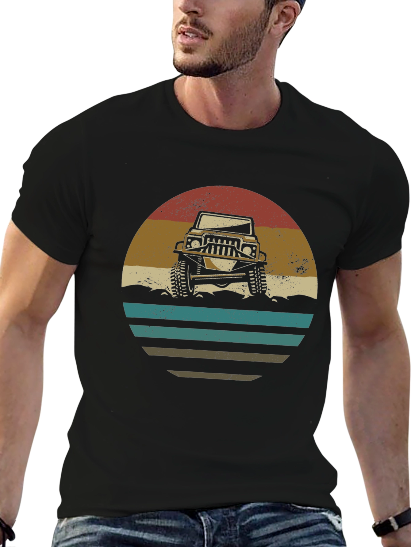Retro Off-Road Vehicle Graphic T-Shirt