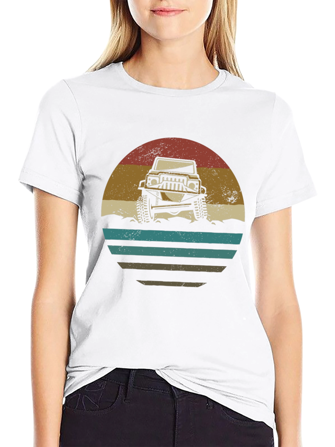 Retro Off-Road Vehicle Graphic T-Shirt