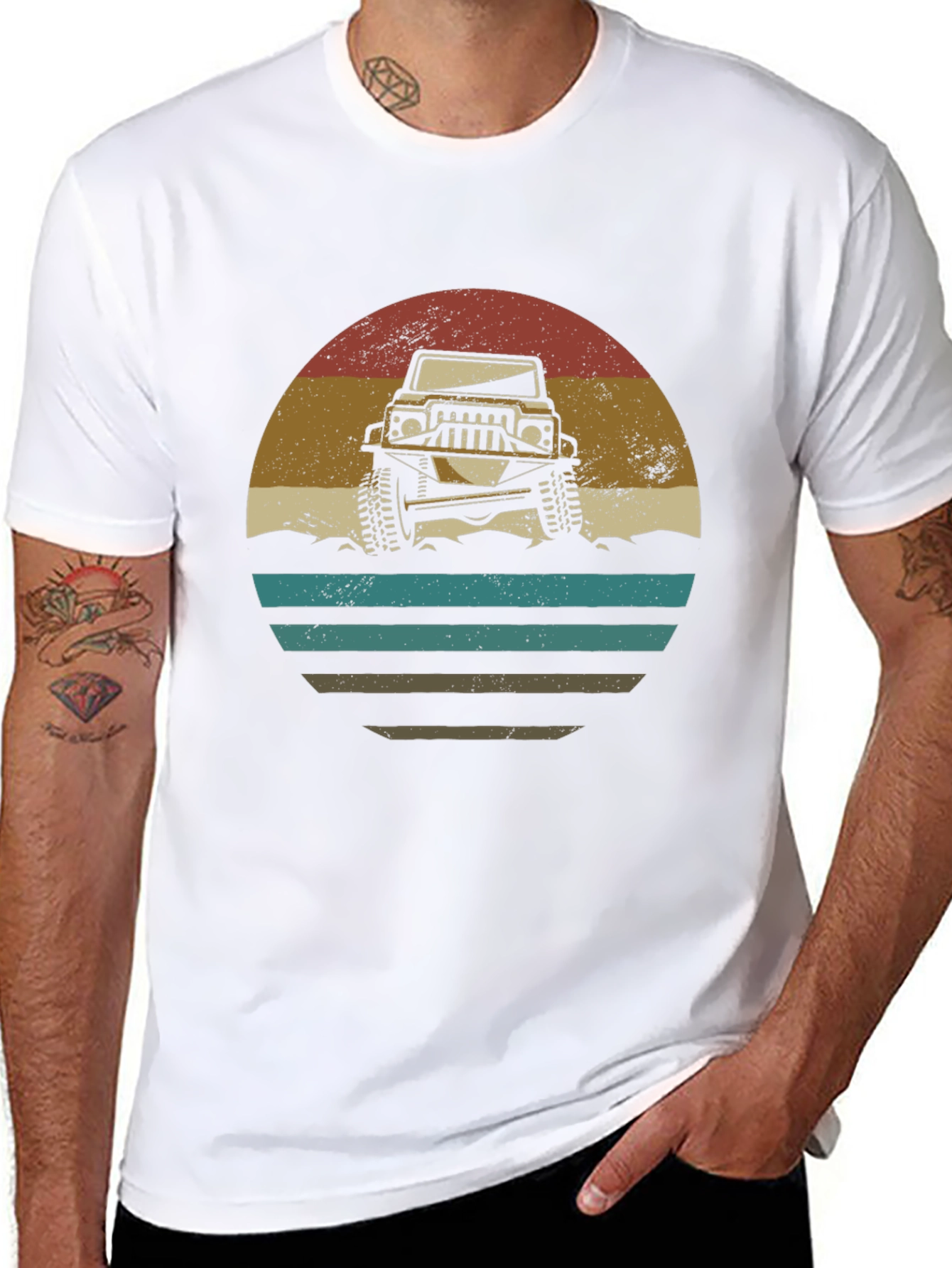 Retro Off-Road Vehicle Graphic T-Shirt