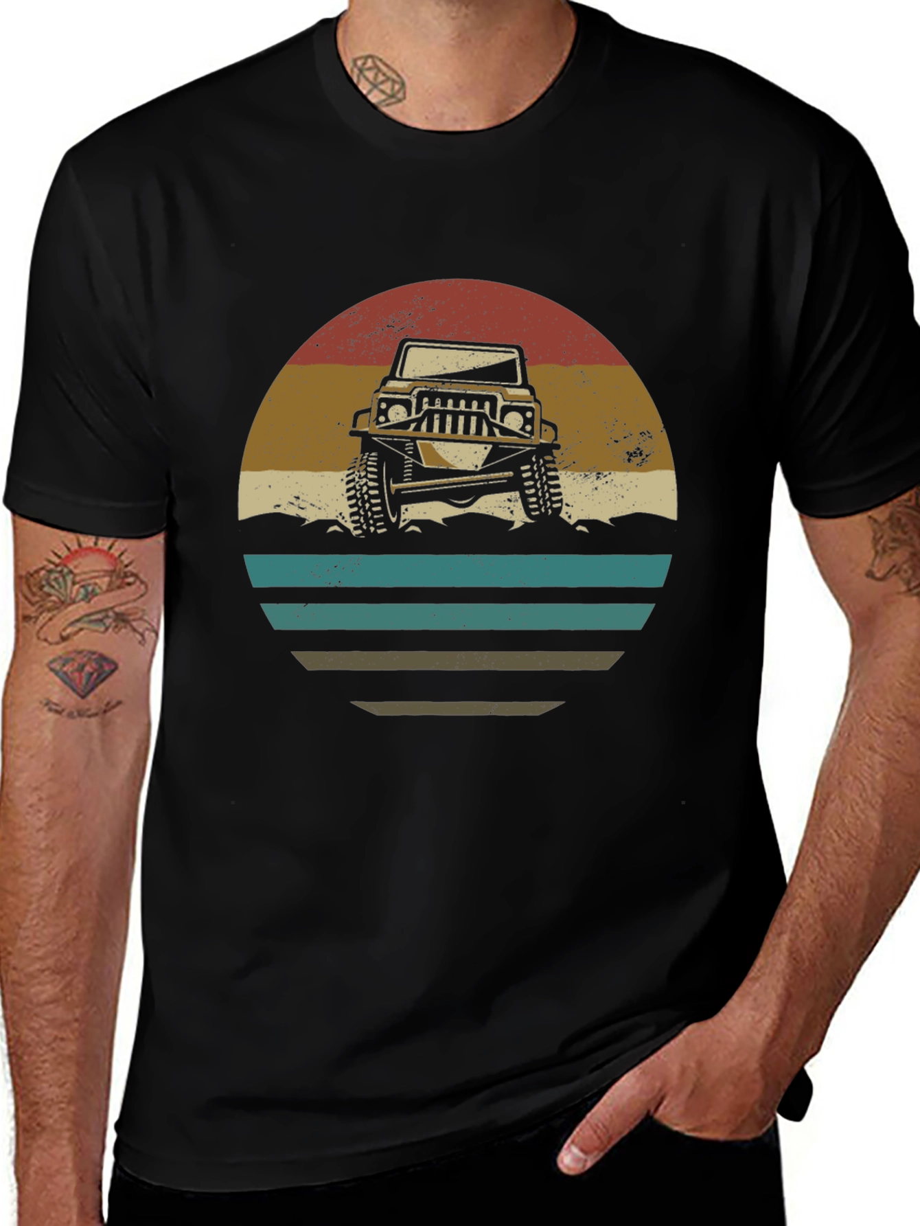 Retro Off-Road Vehicle Graphic T-Shirt