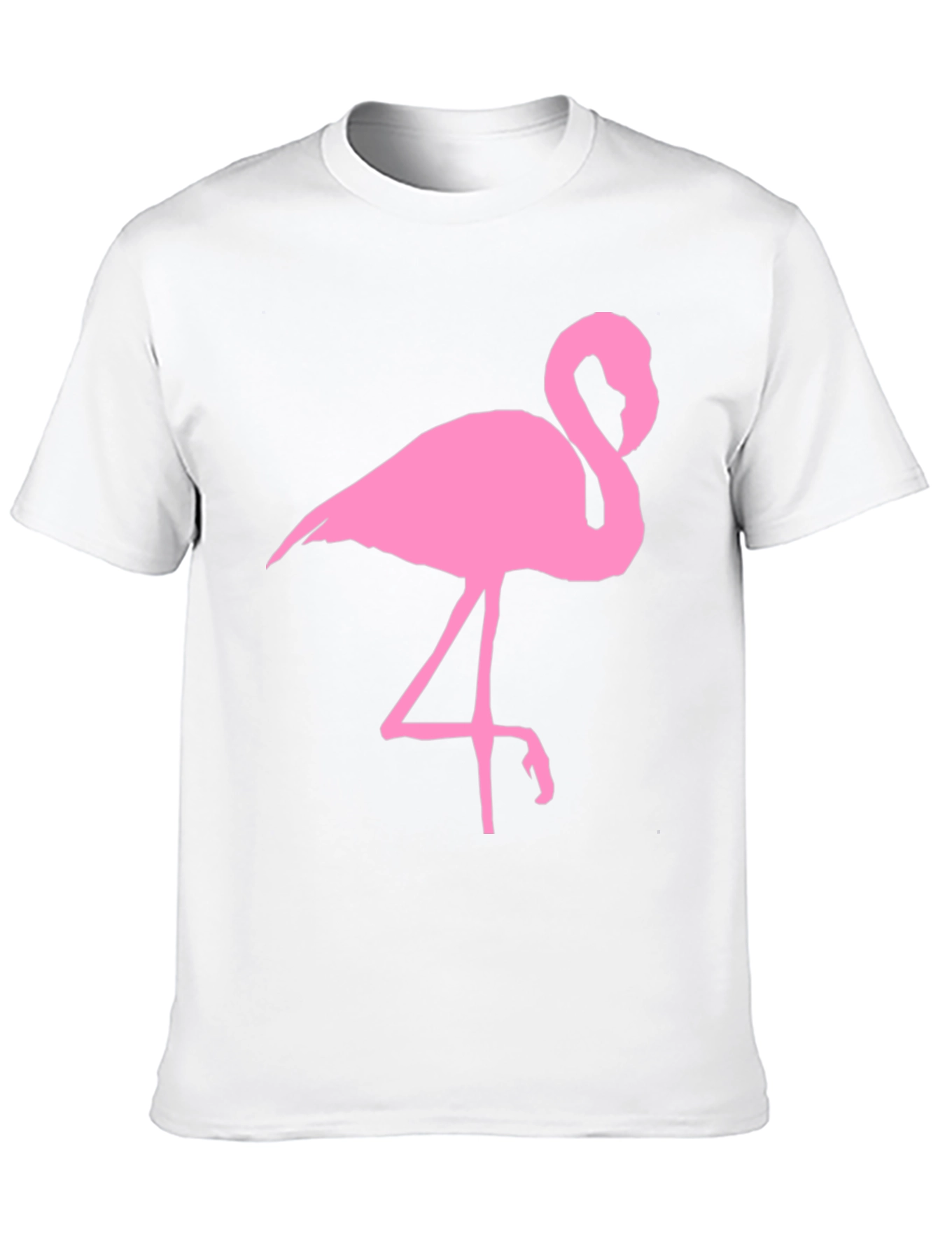 Pink Flamingo Graphic Black T-Shirt