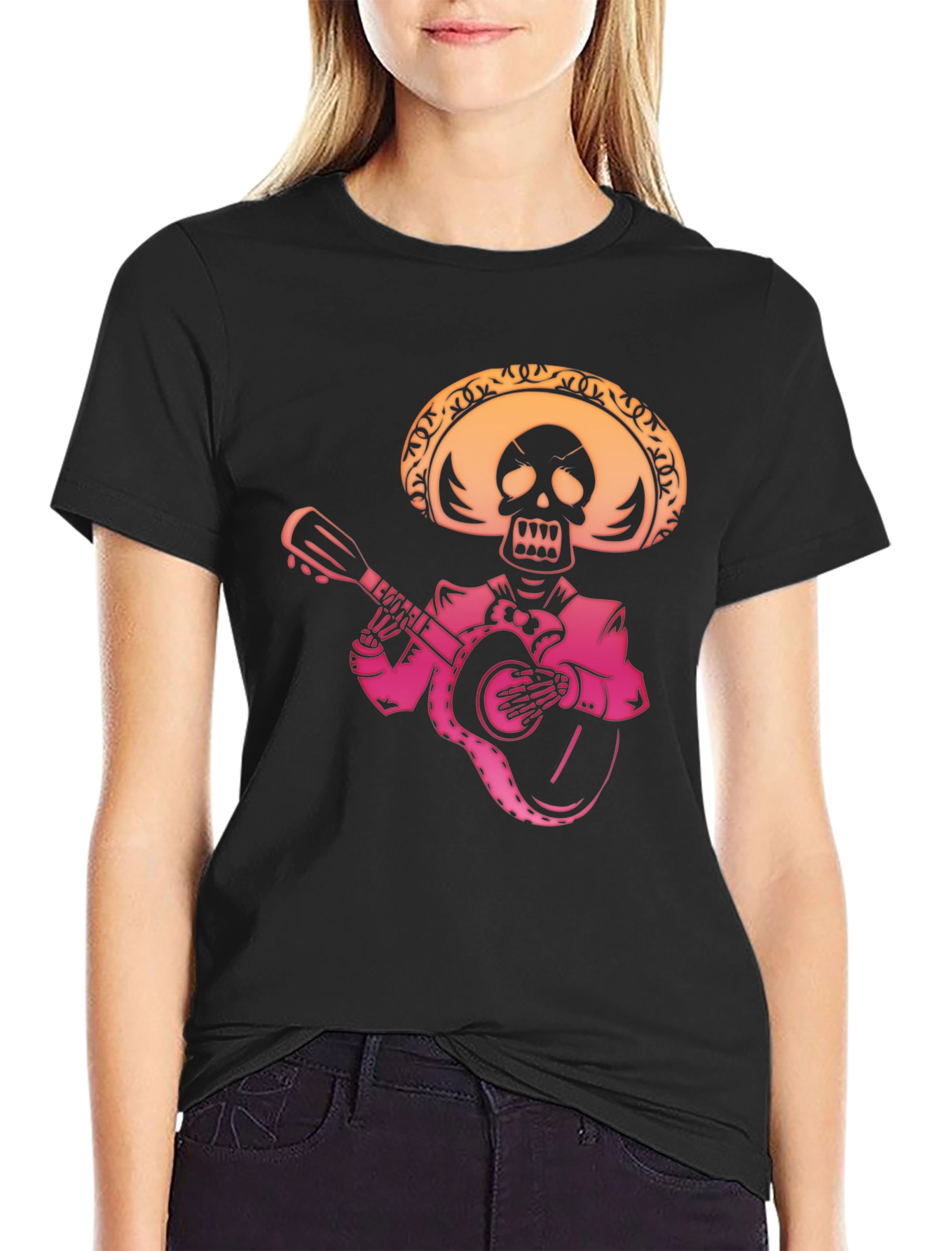 Mariachi Skeleton T-Shirt - Day of the Dead Style