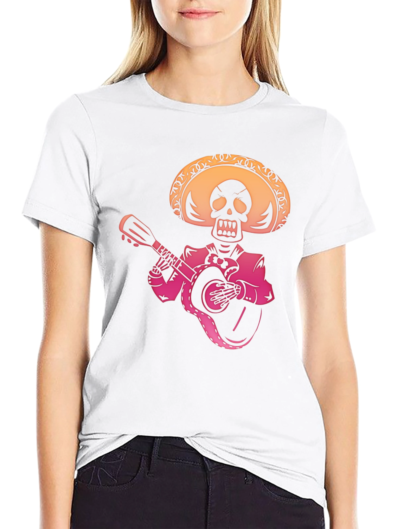 Mariachi Skeleton T-Shirt - Day of the Dead Style