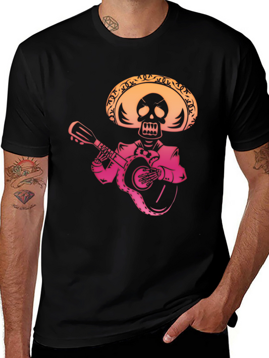 Mariachi Skeleton T-Shirt - Day of the Dead Style