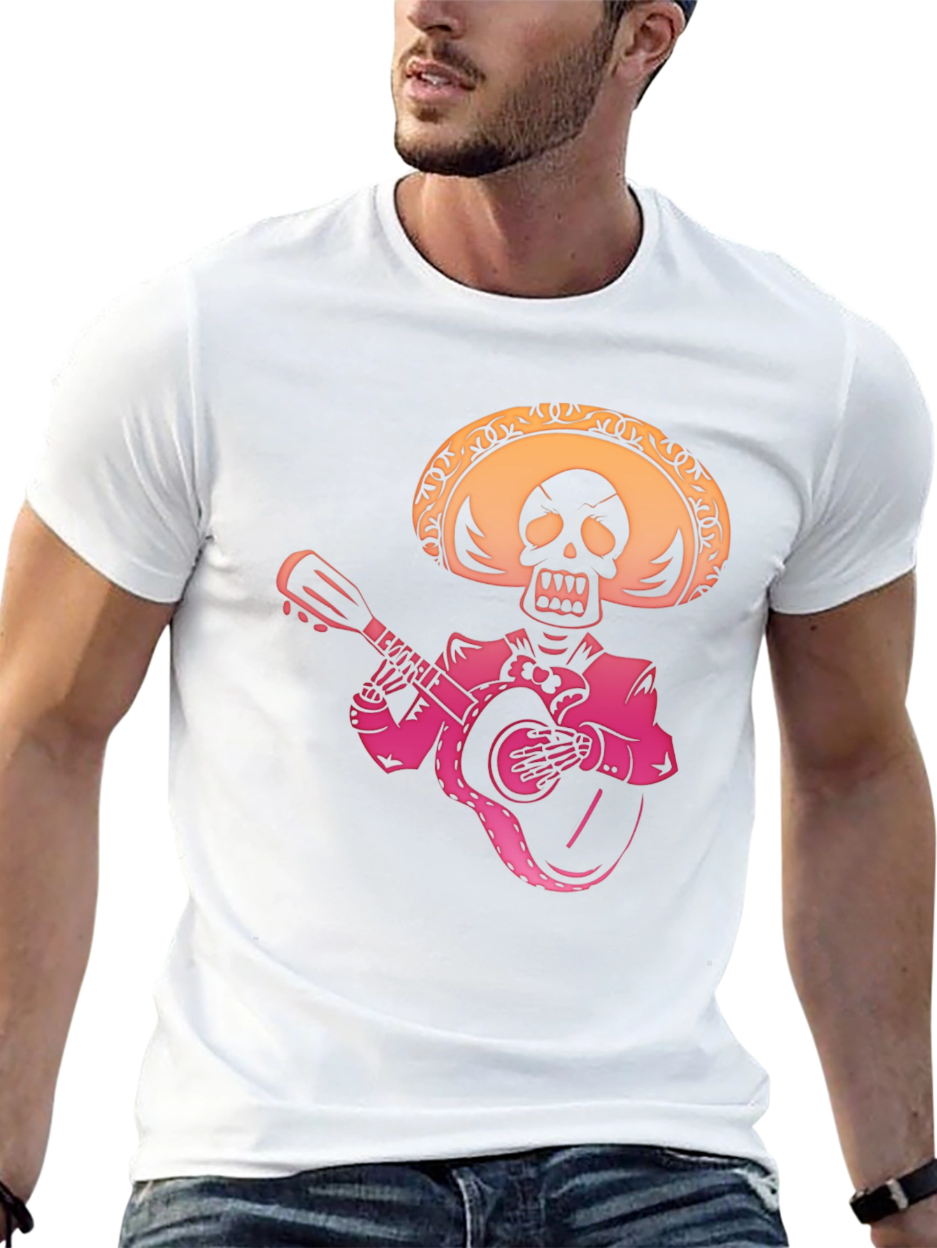 Mariachi Skeleton T-Shirt - Day of the Dead Style