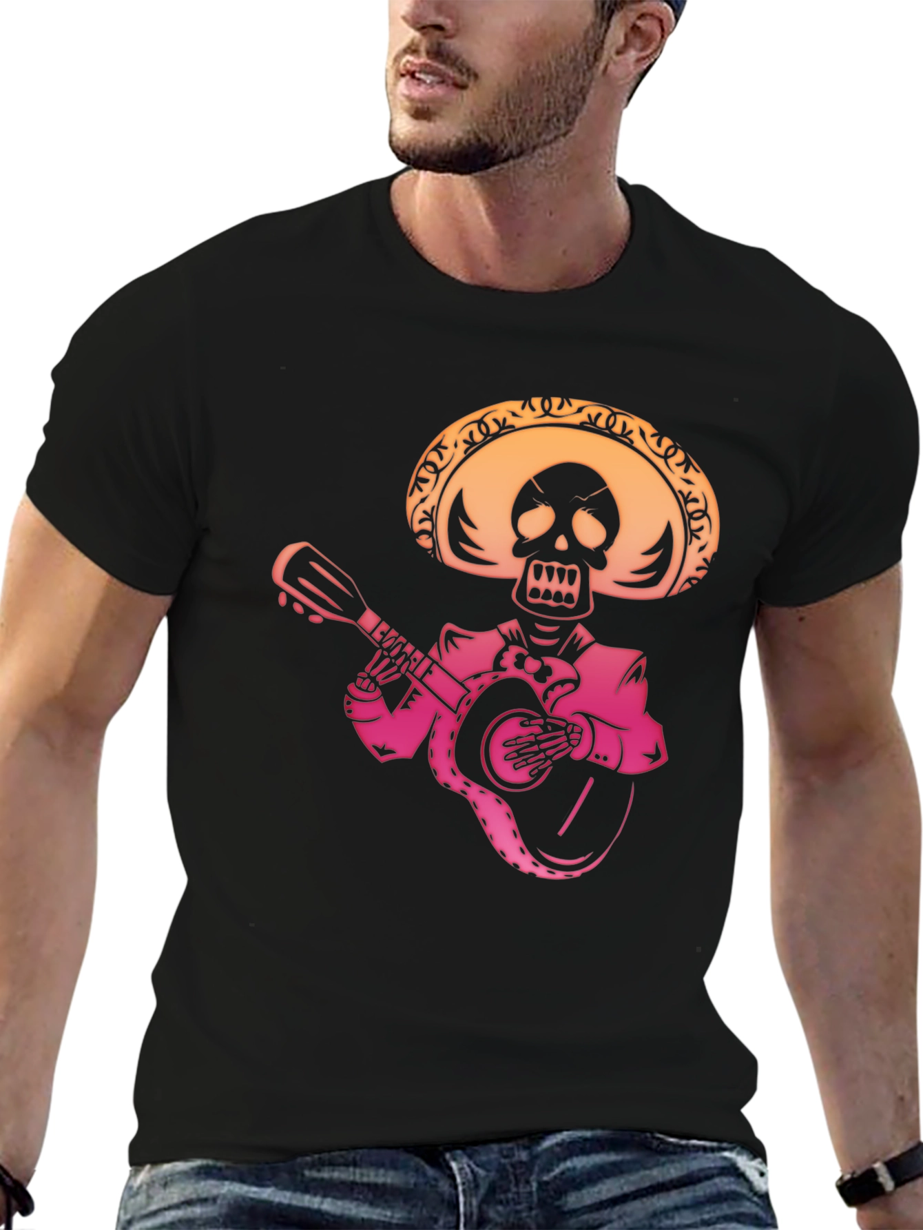 Mariachi Skeleton T-Shirt - Day of the Dead Style