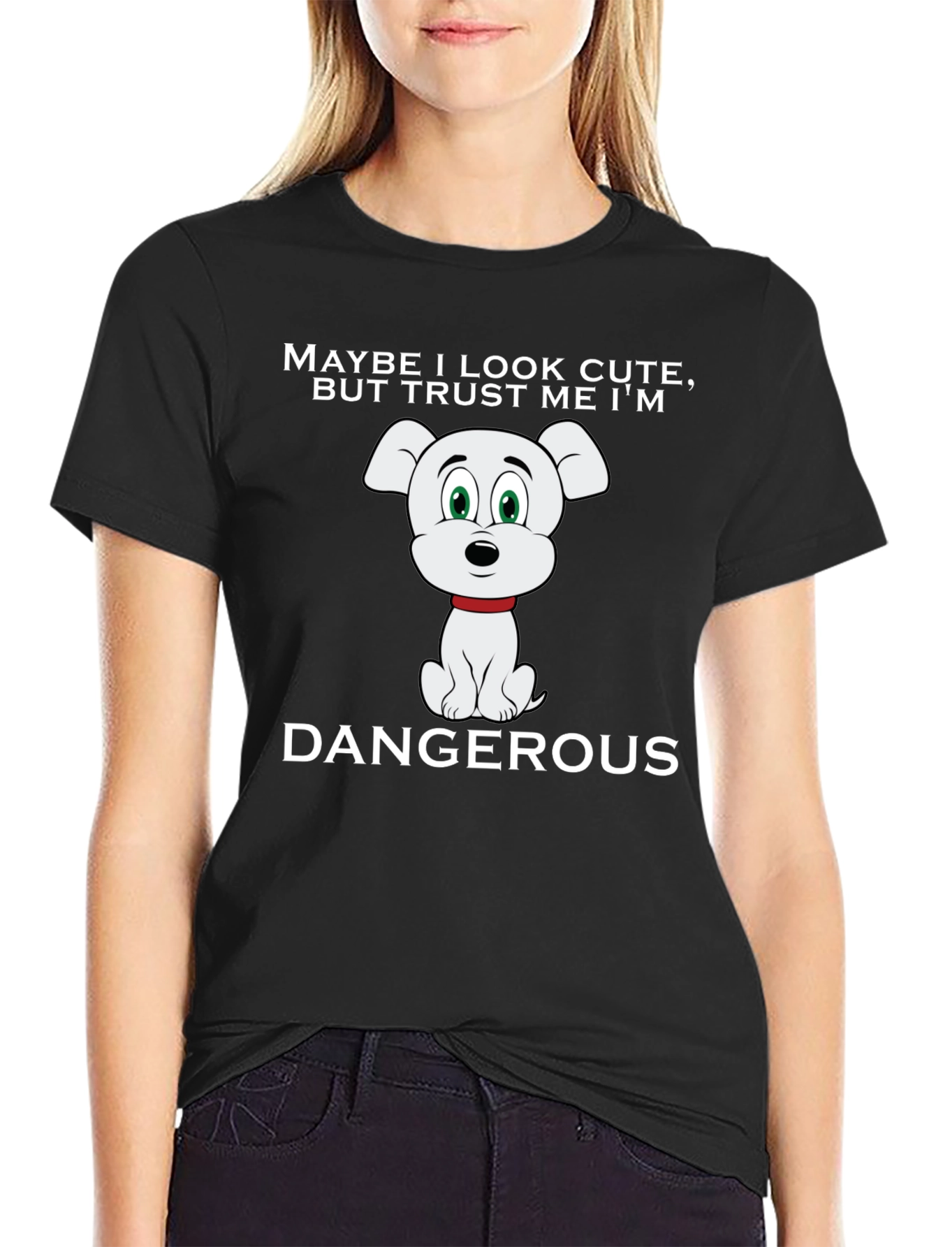 Cute But Dangerous Dog Graphic Tee