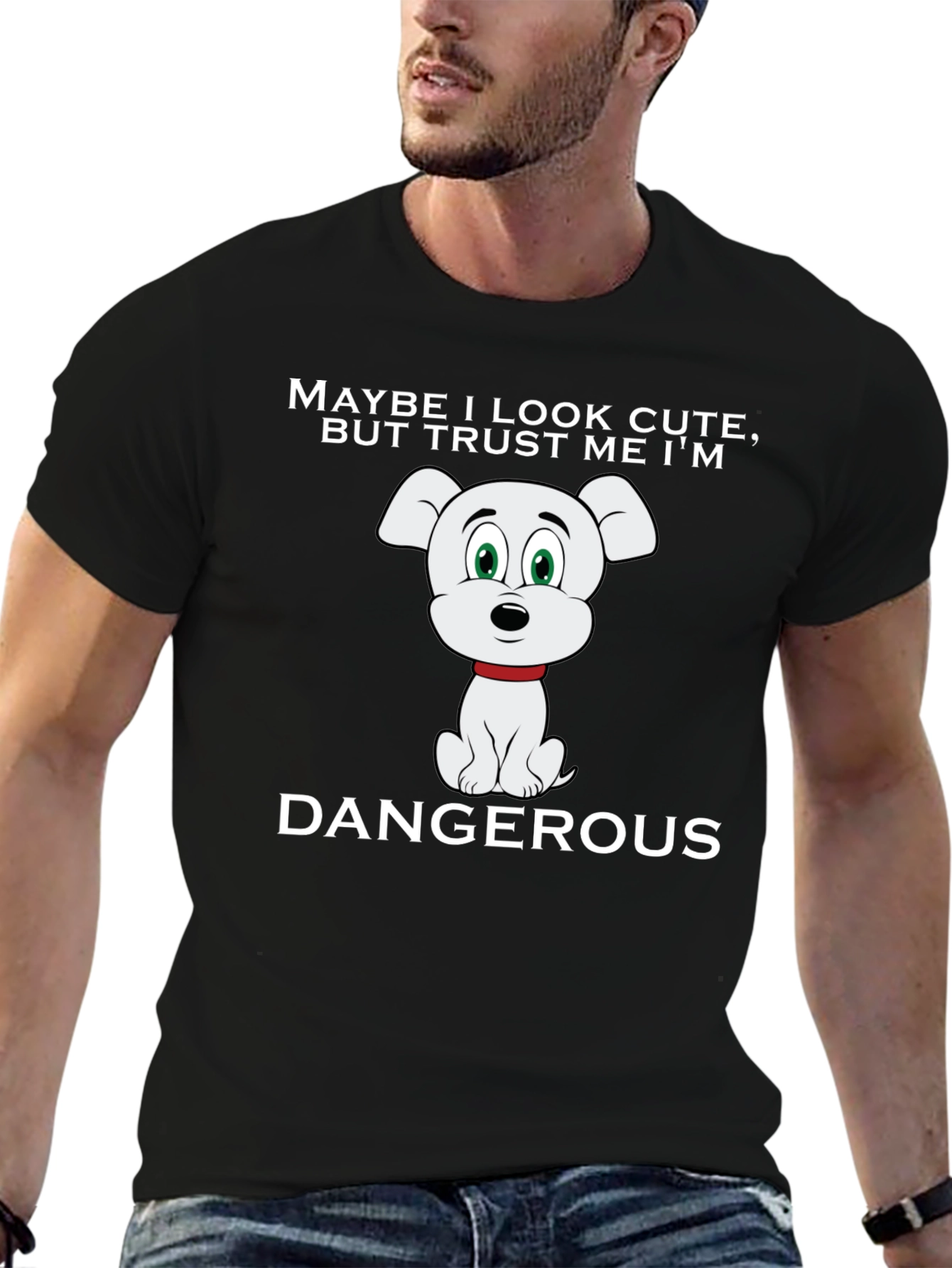 Cute But Dangerous Dog Graphic Tee