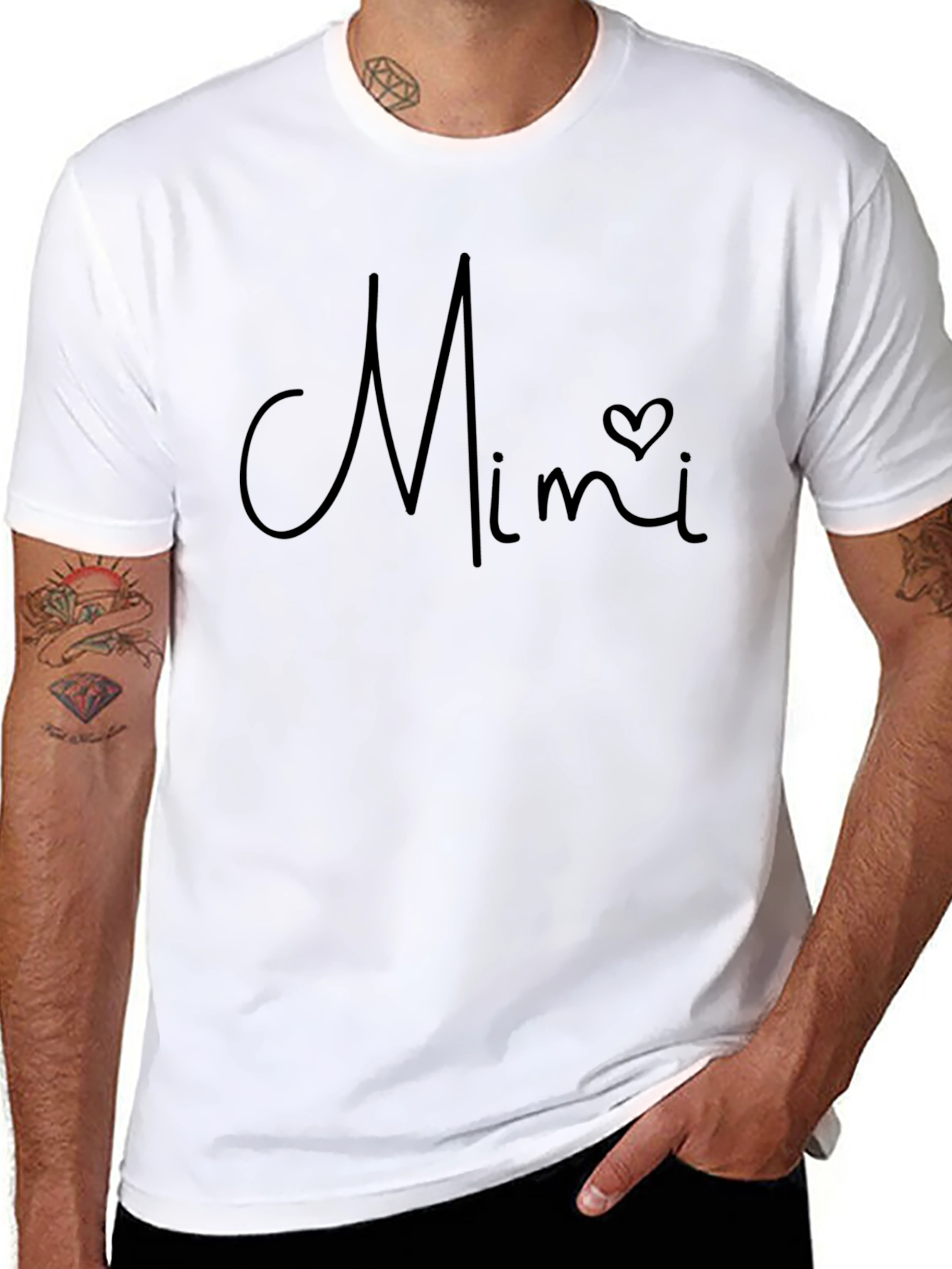 Mimi Heart Graphic Black Tee