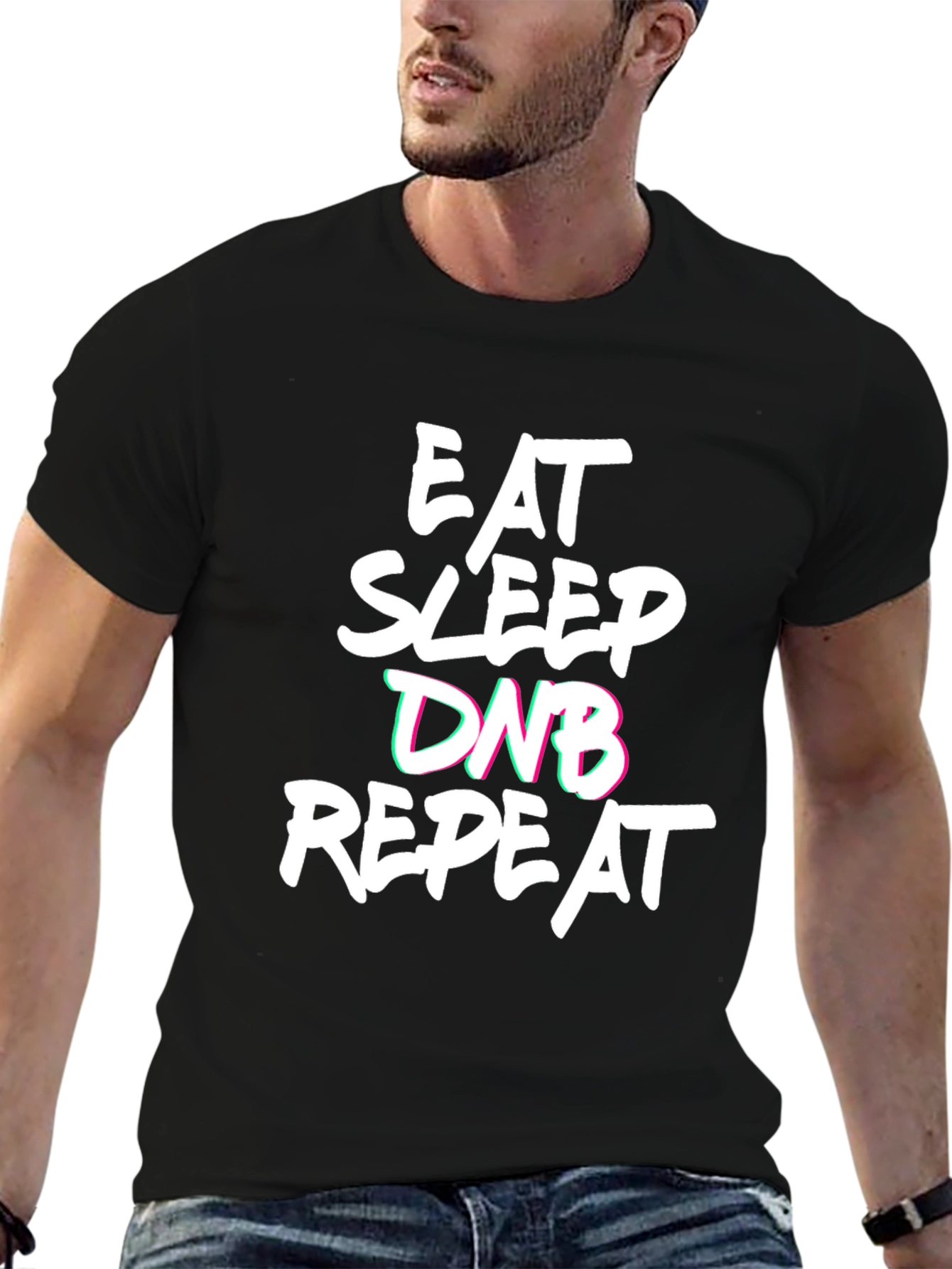 Eat Sleep DNB Repeat Black T-Shirt