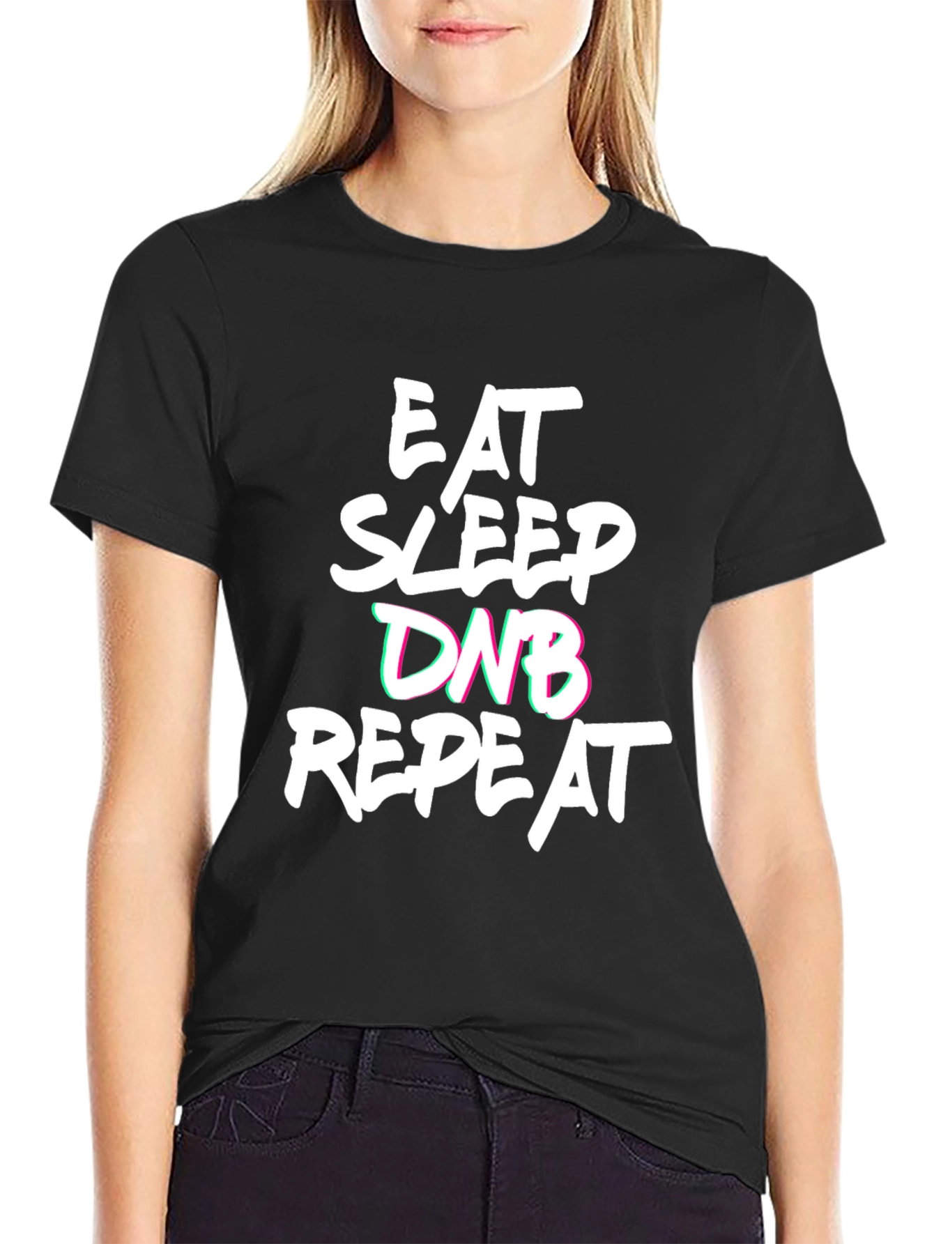 Eat Sleep DNB Repeat Black T-Shirt