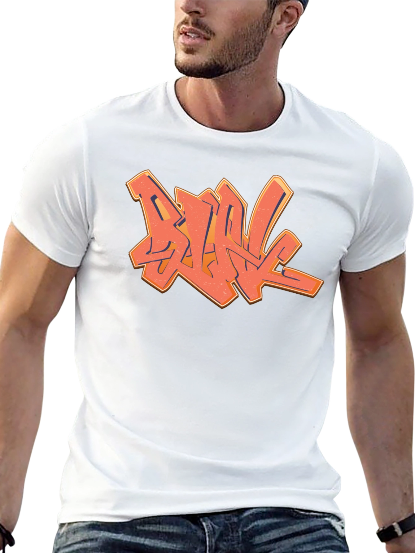 Cool Graffiti Design Black T-Shirt