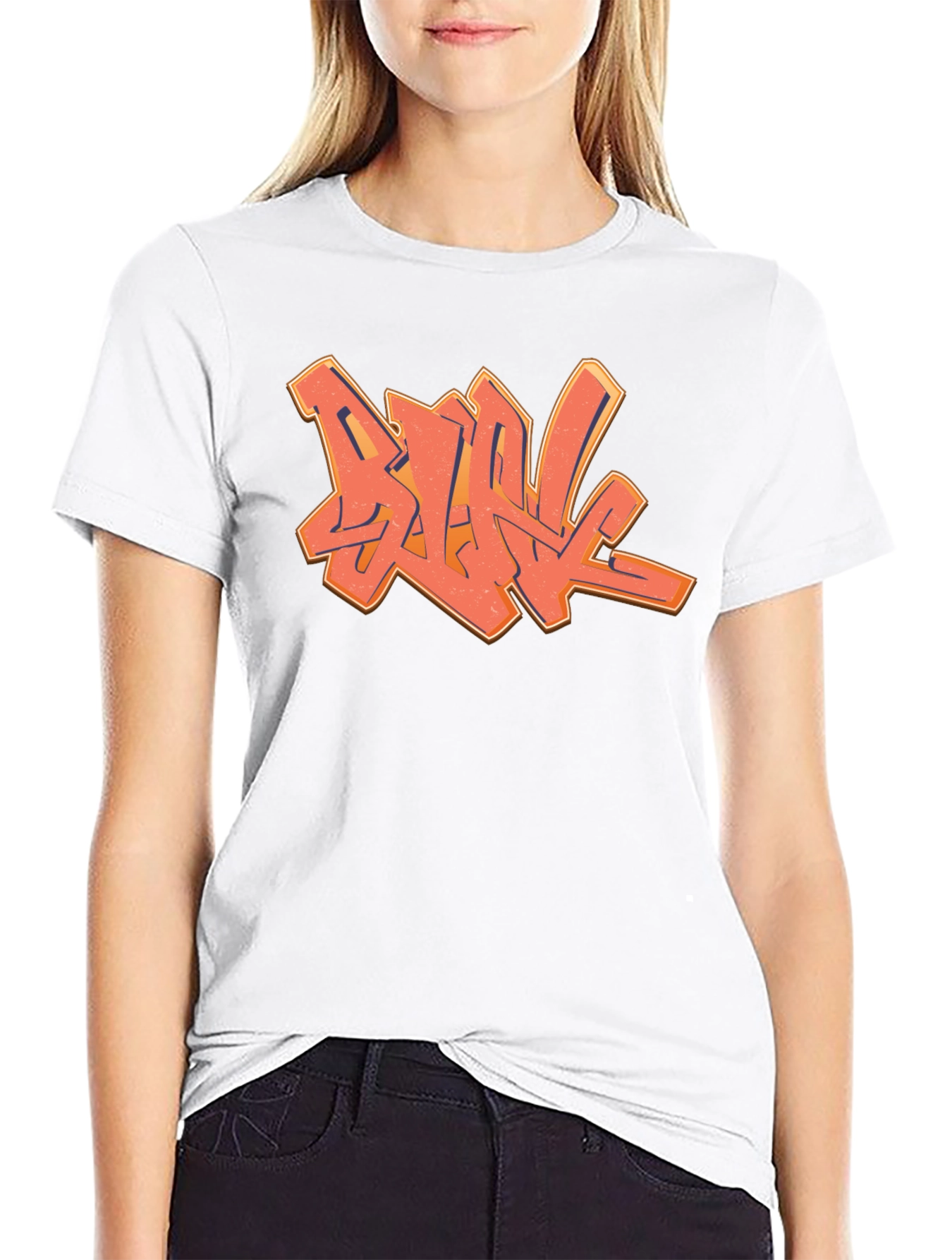 Cool Graffiti Design Black T-Shirt