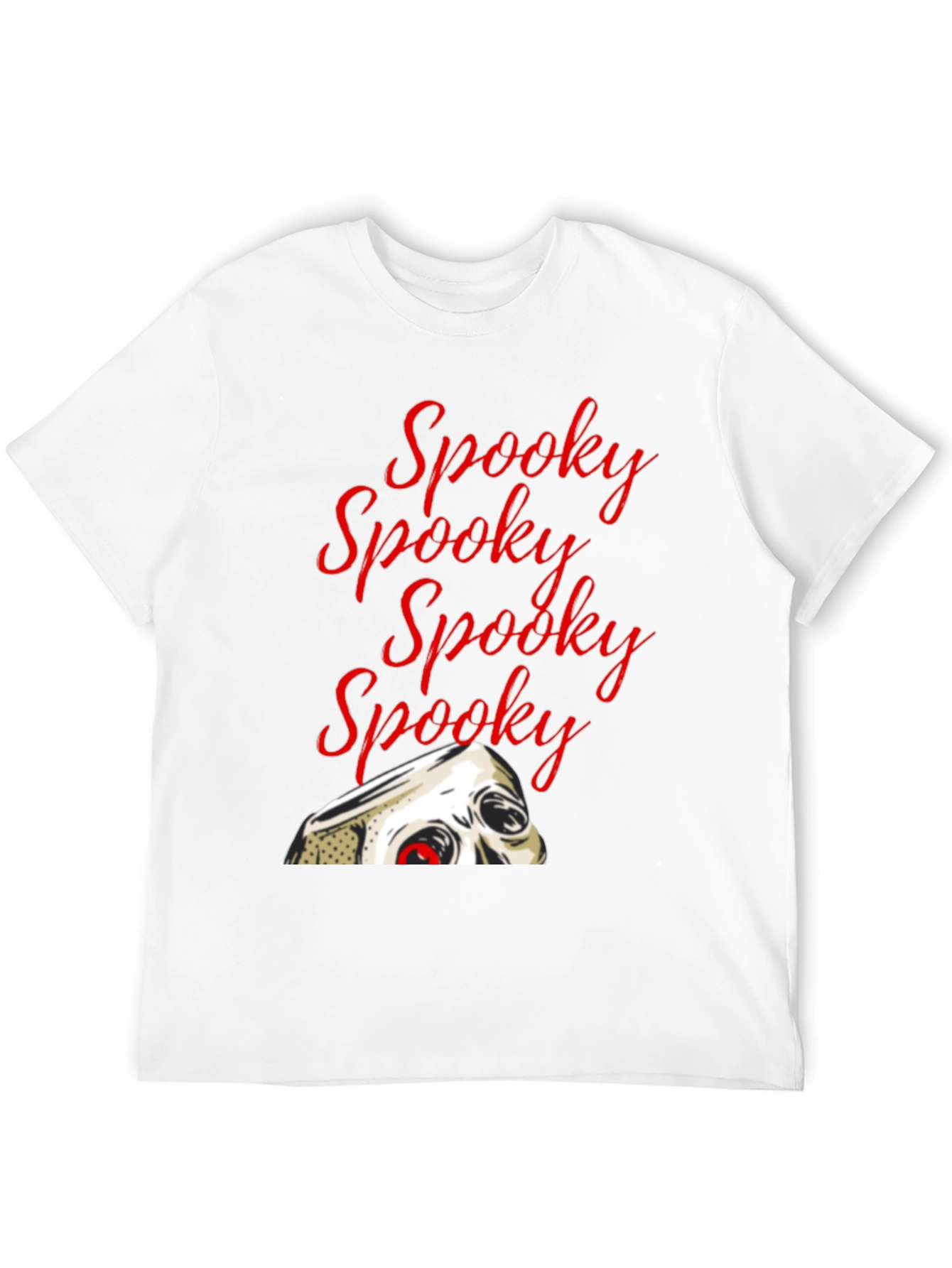 Spooky Halloween T-Shirt - Skull Graphic Black Tee