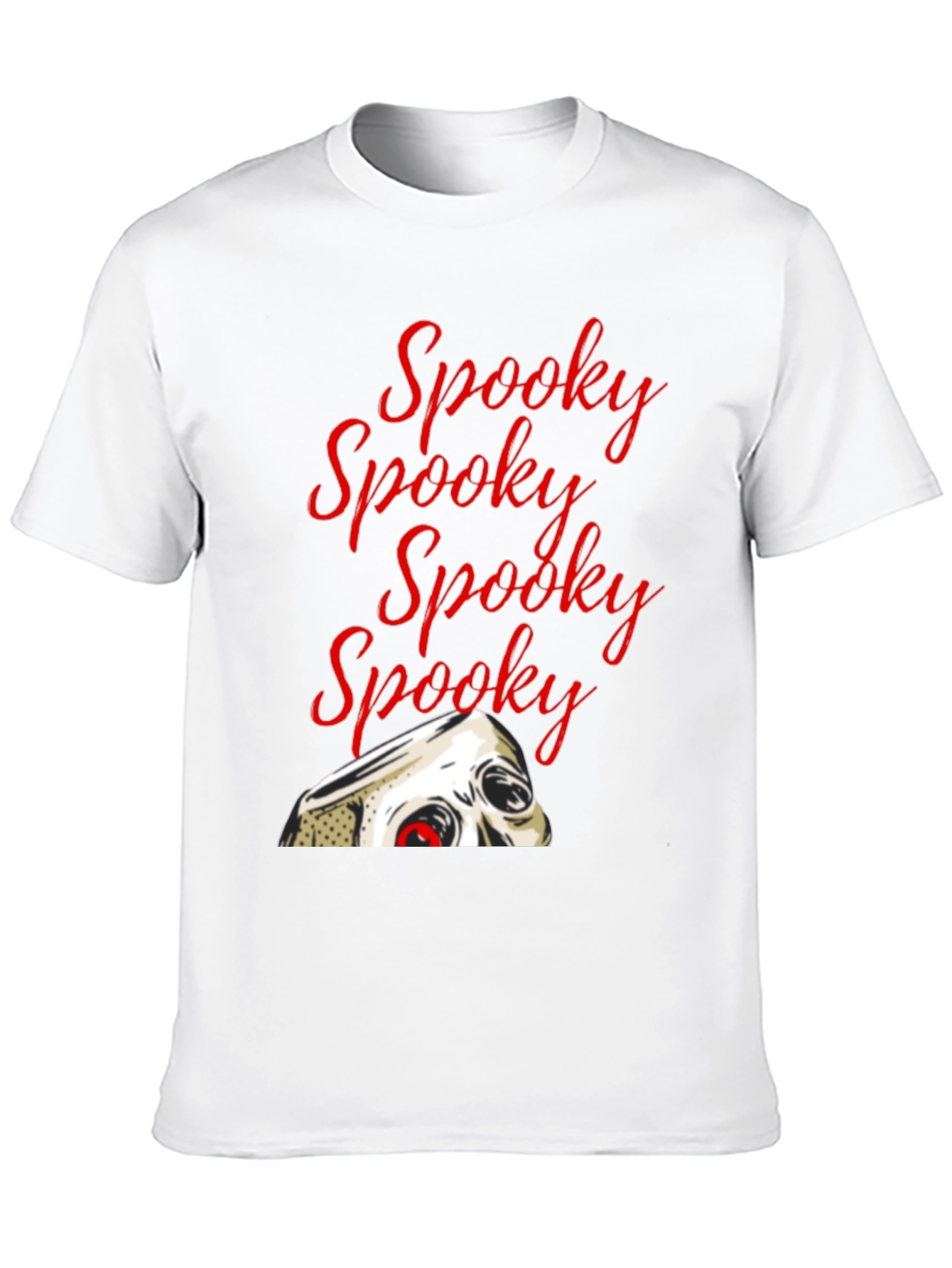 Spooky Halloween T-Shirt - Skull Graphic Black Tee