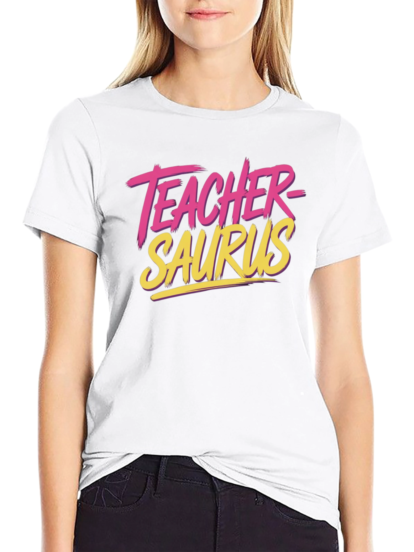 Teacher-Saurus Black Graphic Tee