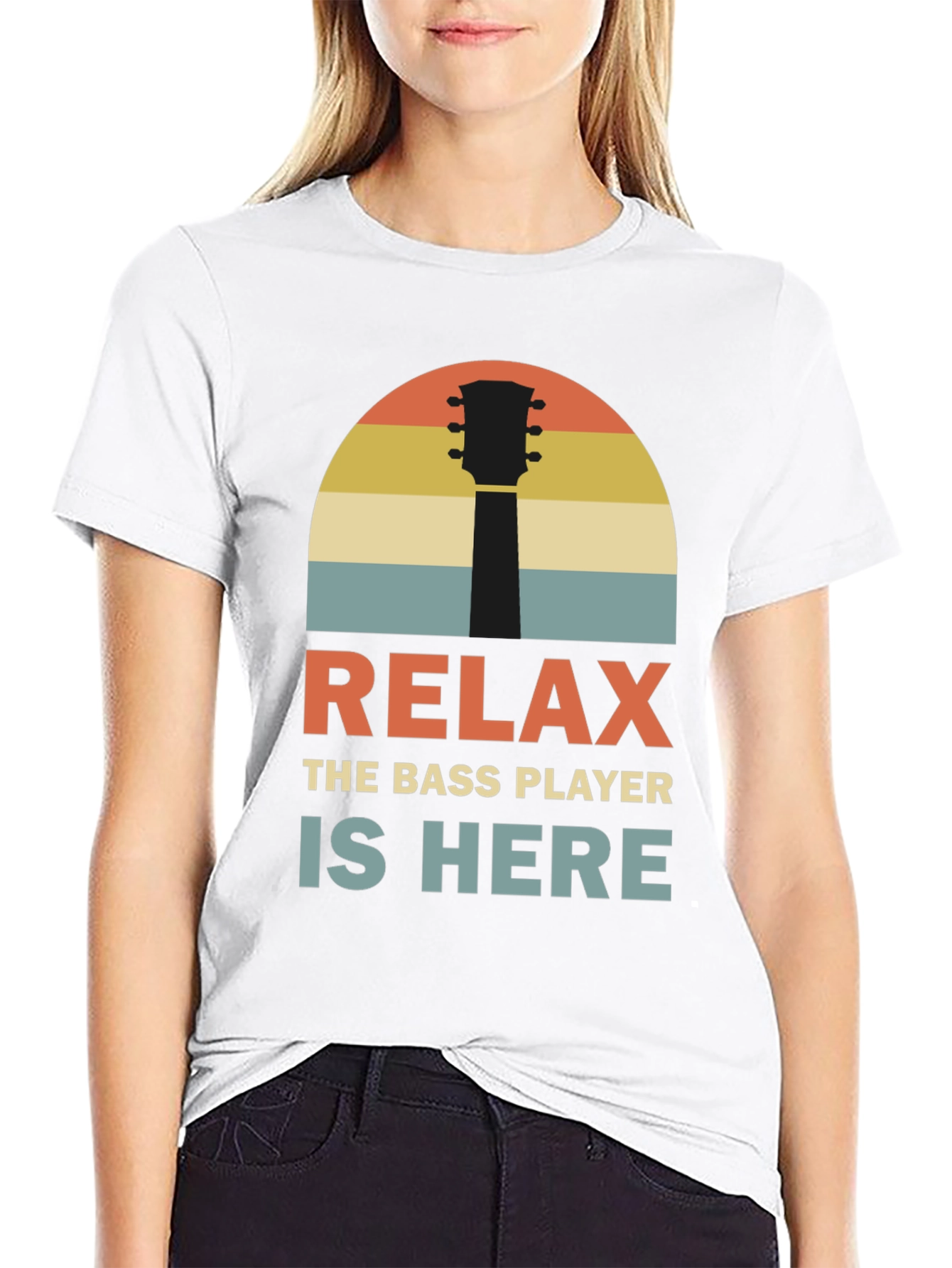 Relax Bass Player Retro Graphic Tee