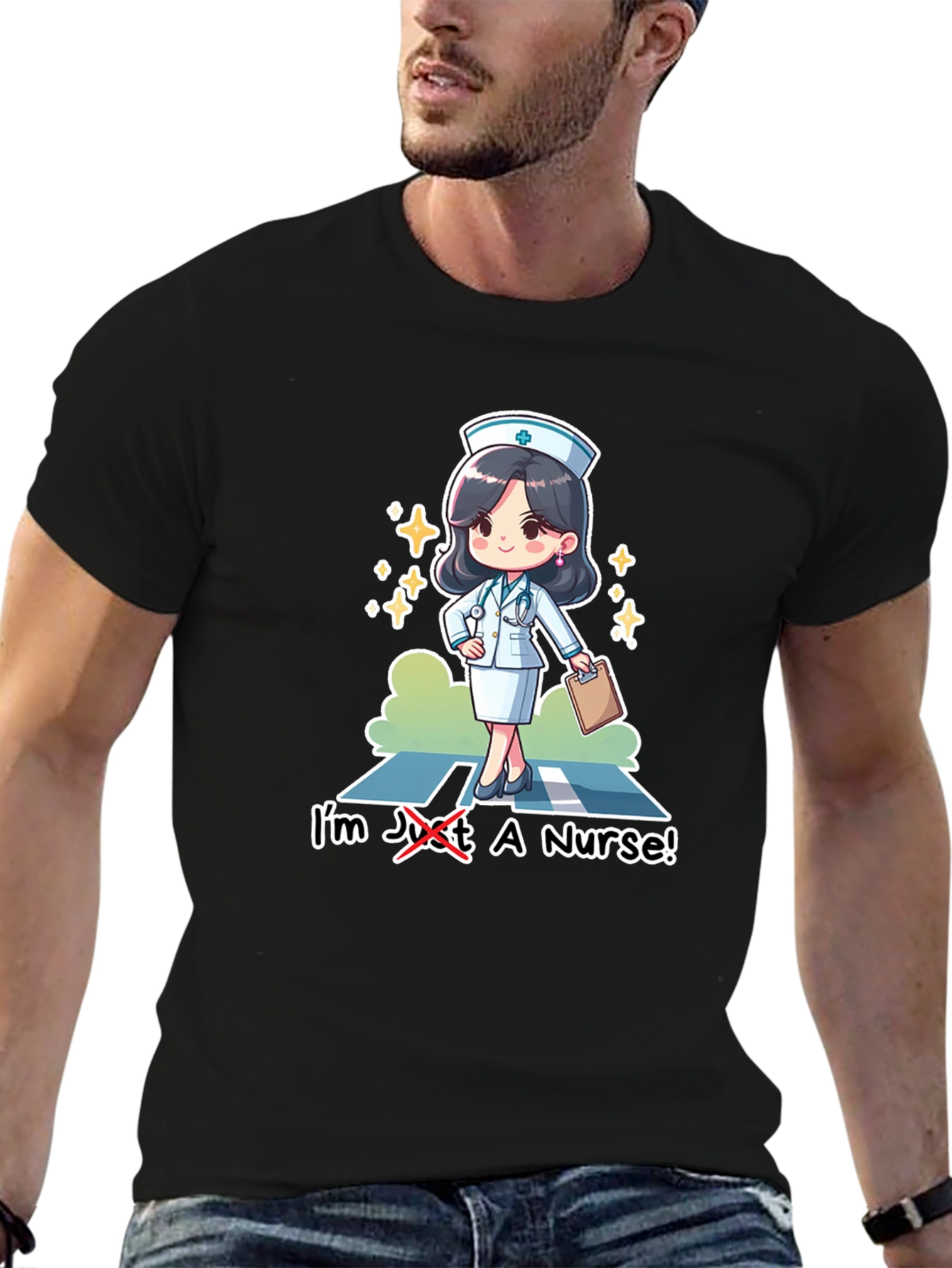 Cute Nurse Graphic T-Shirt - Medical Hero Tee