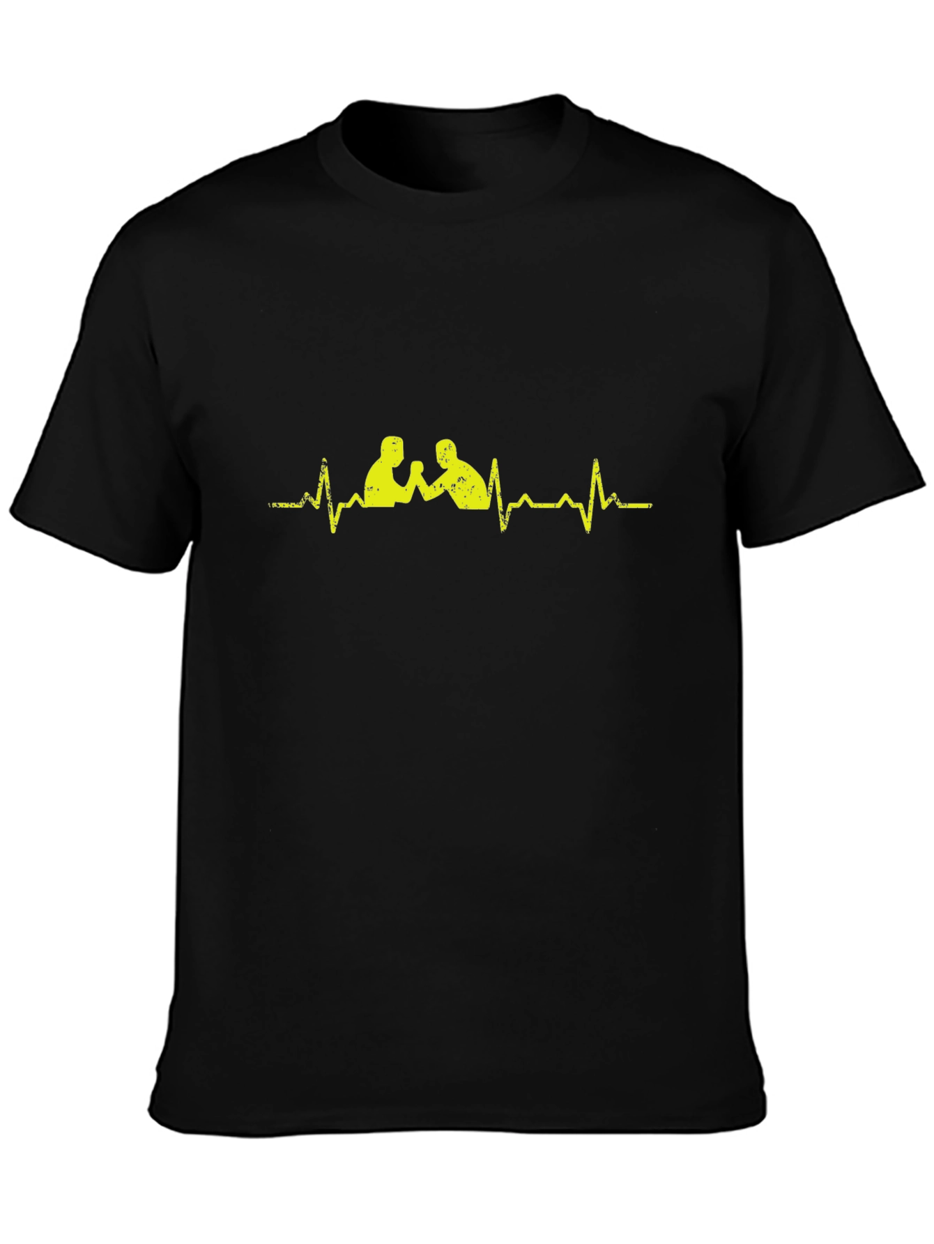 Arm Wrestling Heartbeat T-Shirt - Black