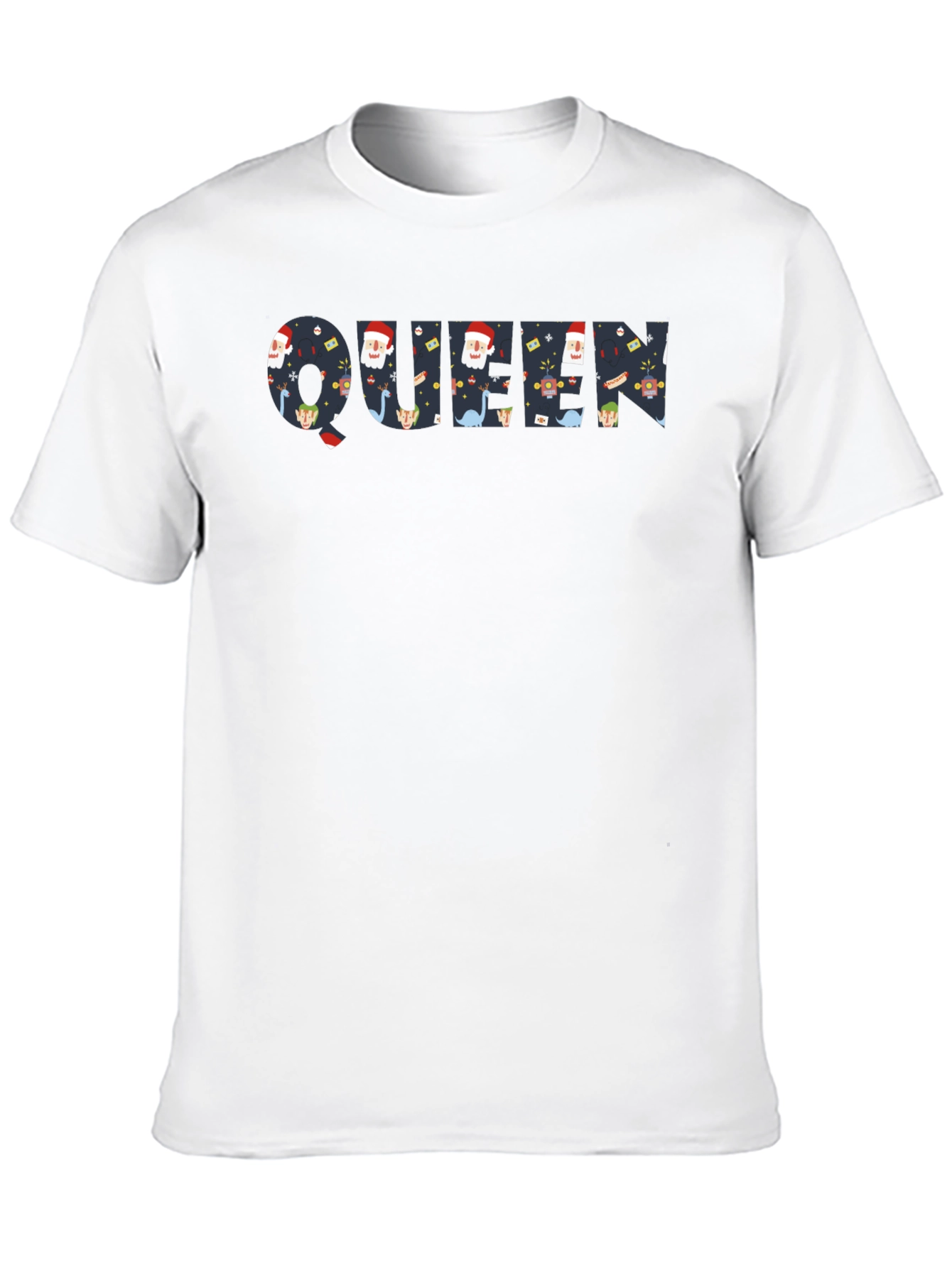Festive Queen Graphic Tee - Holiday Print
