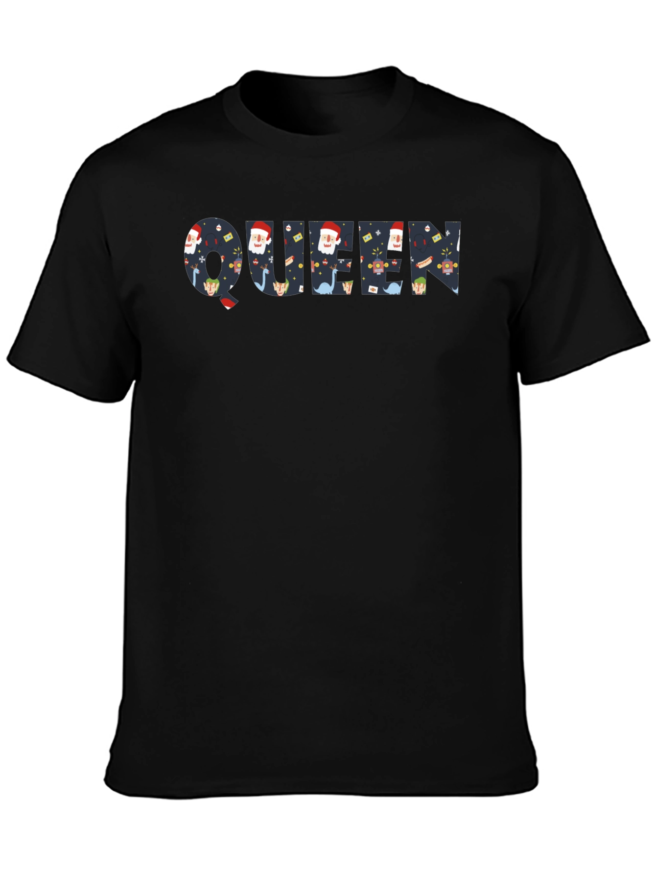 Festive Queen Graphic Tee - Holiday Print