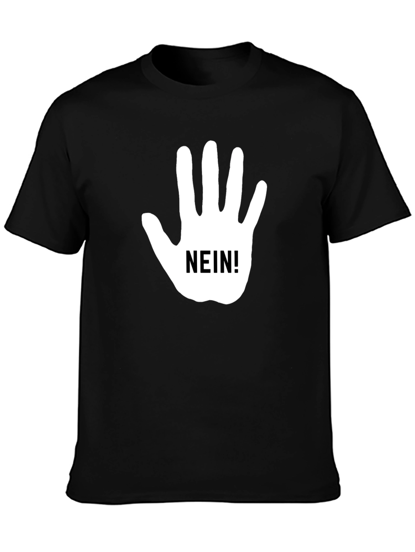 Nein Hand Gesture Black T-Shirt