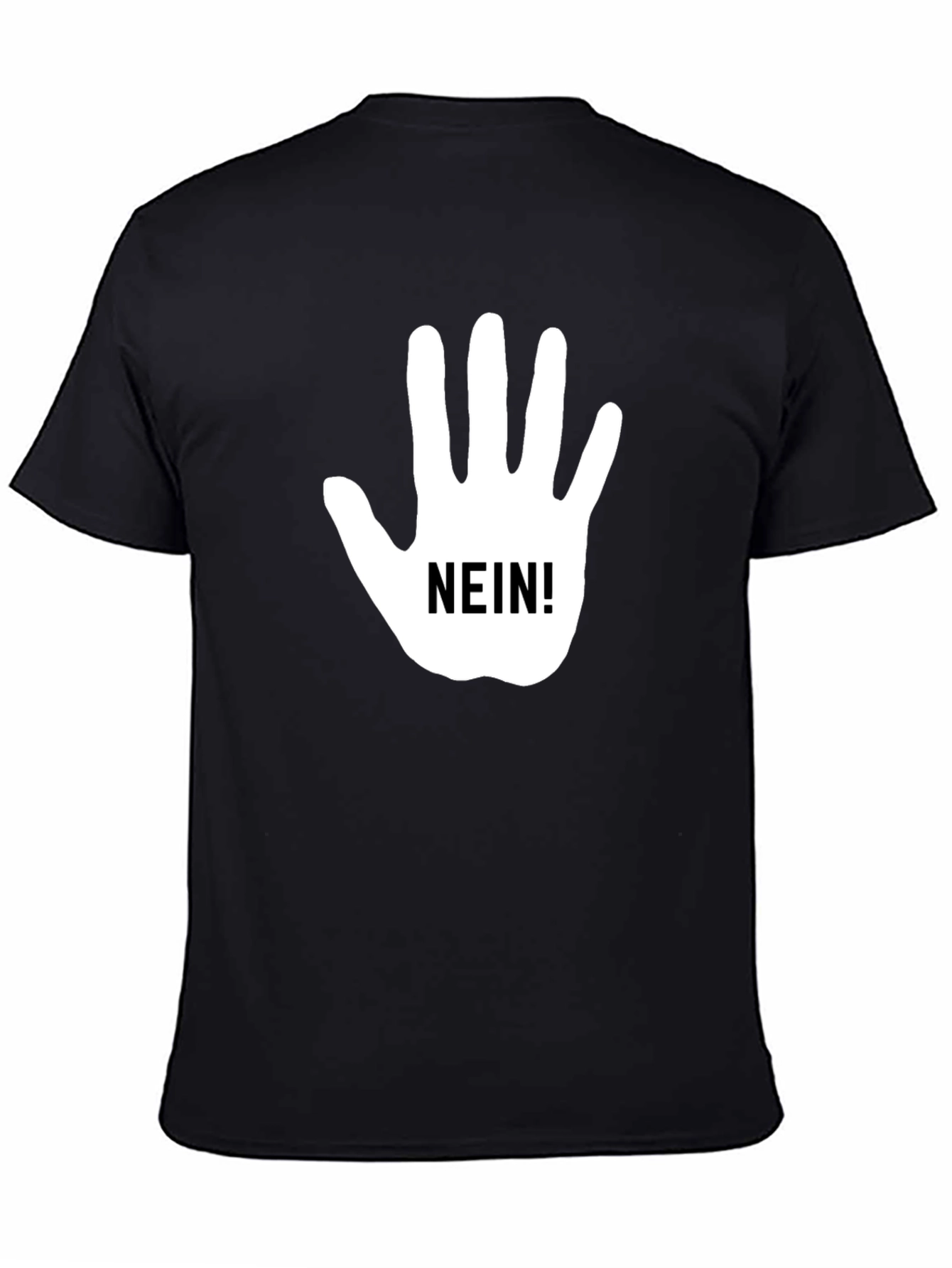Nein Hand Gesture Black T-Shirt