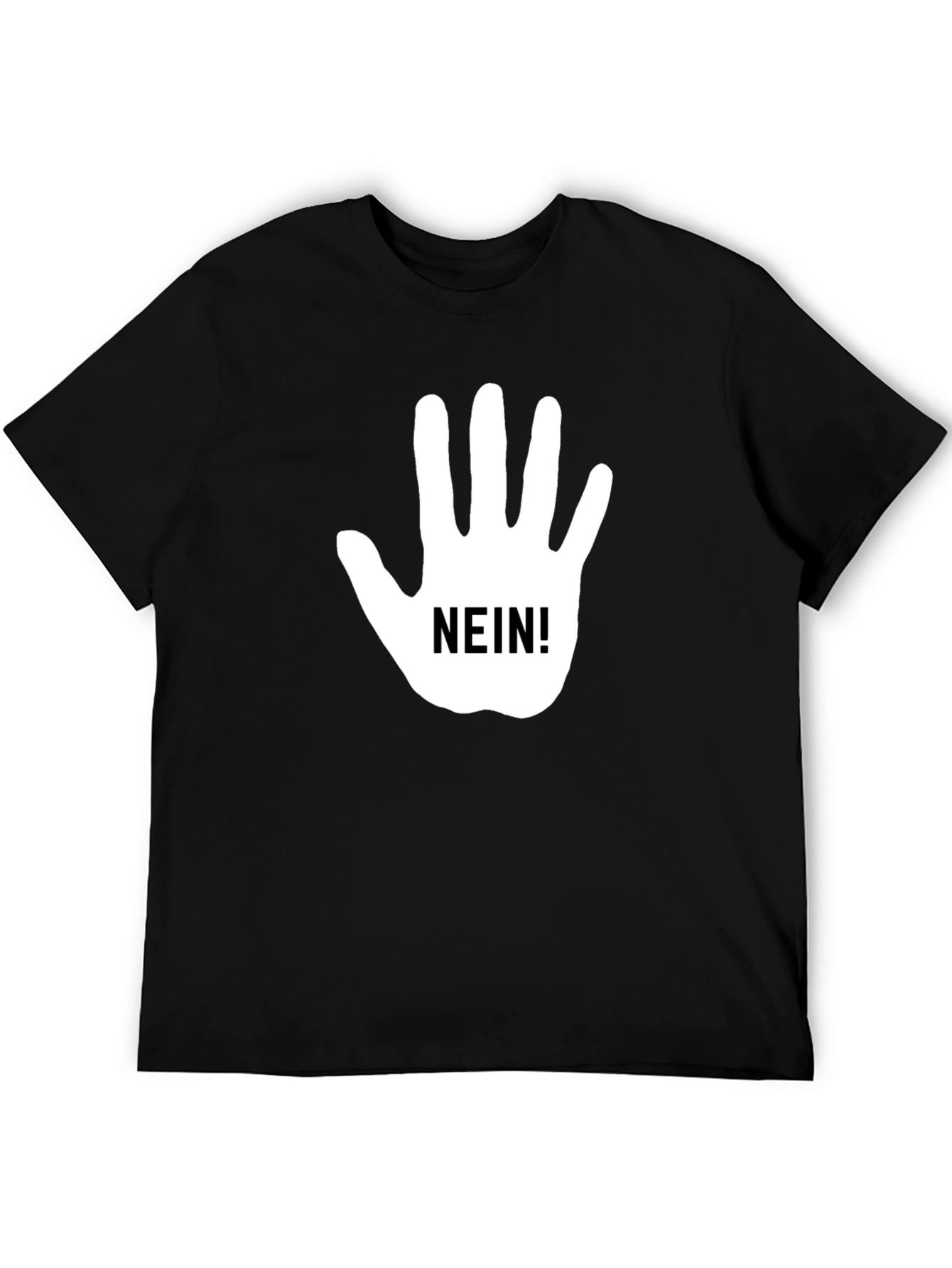 Nein Hand Gesture Black T-Shirt
