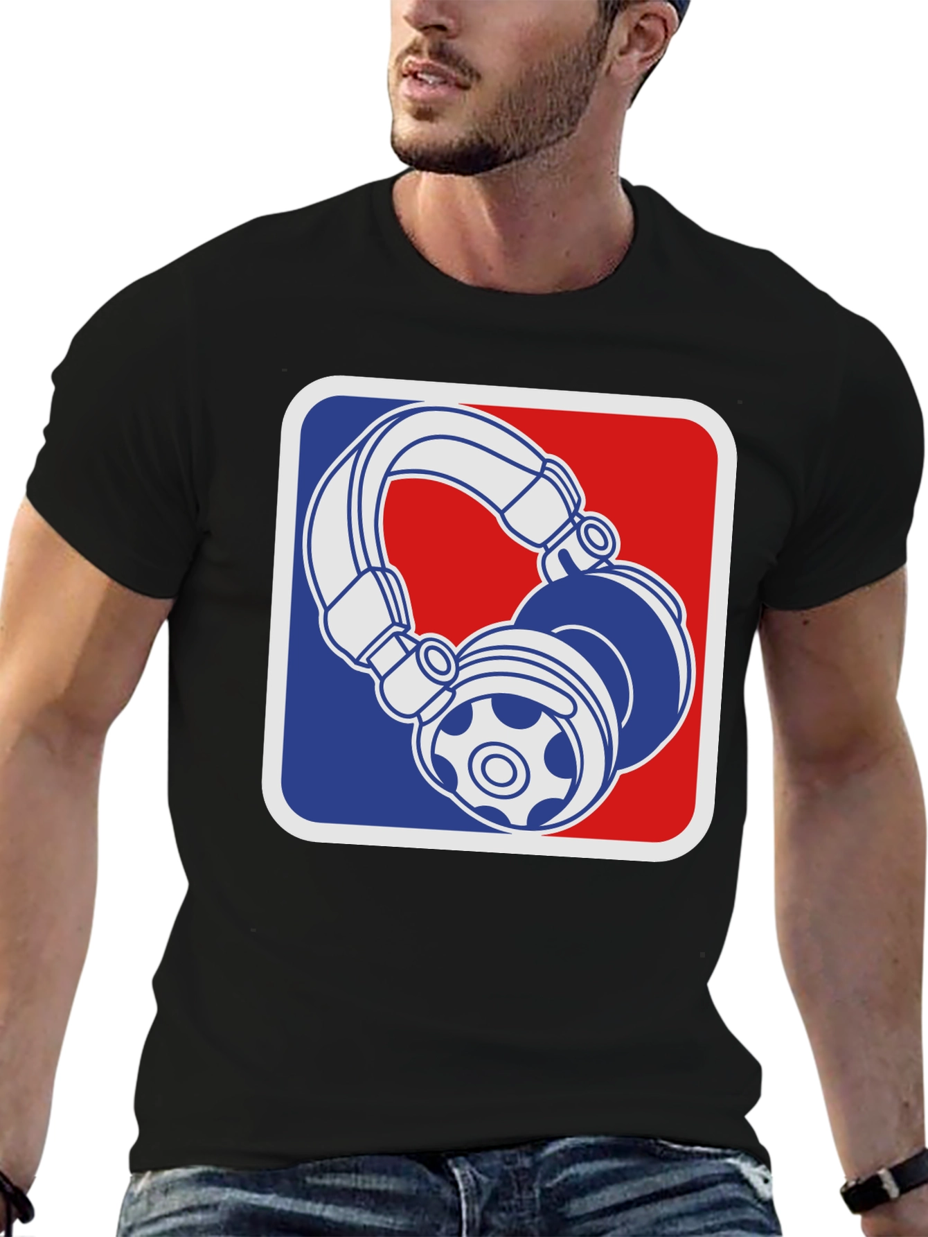 Headphone Graphic Tee - Retro Music Lover T-Shirt