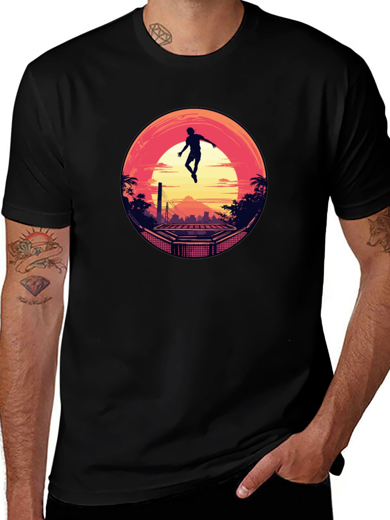 Sunset Silhouette Graphic Tee